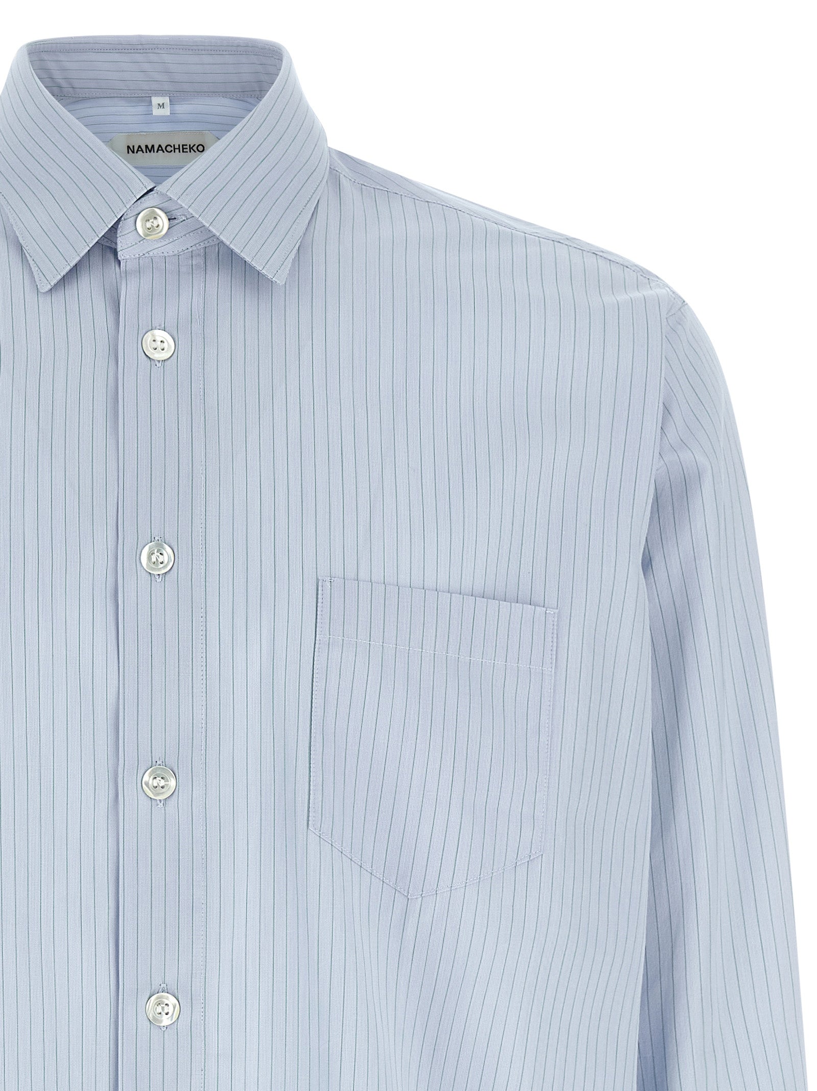 Namacheko Blue Cotton Men's Blouse