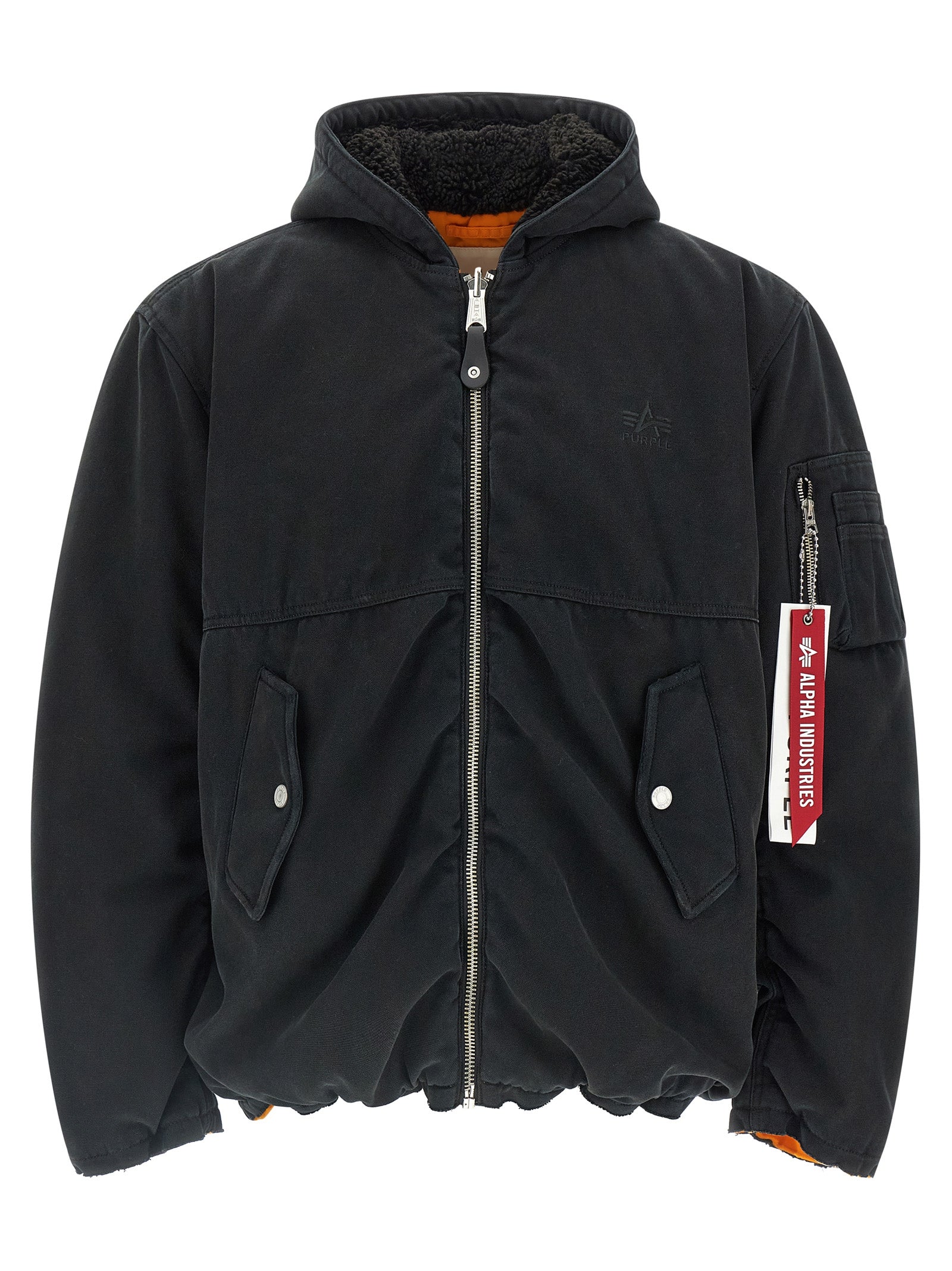 PURPLE Multicolor Cotton Men's Bomber