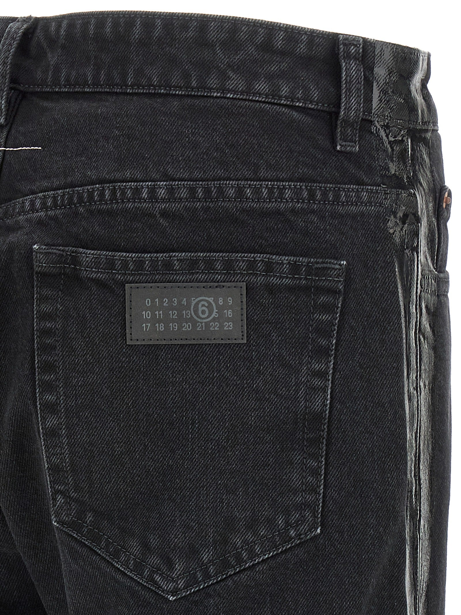 MM6 Maison Margiela Black Cotton Tapered Men's Jeans