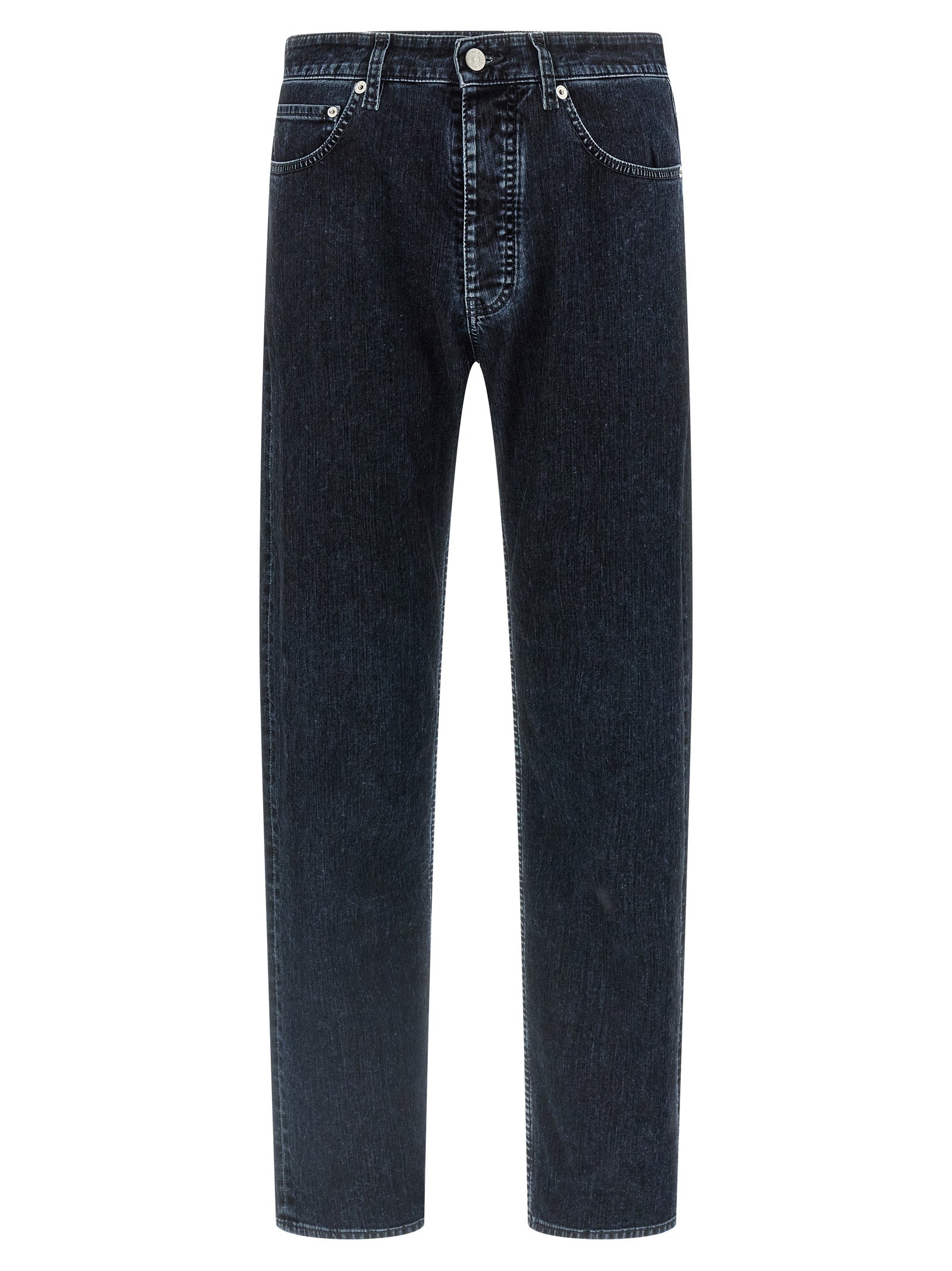 MM6 Maison Margiela Black Cotton Straight-Leg Men's Jeans