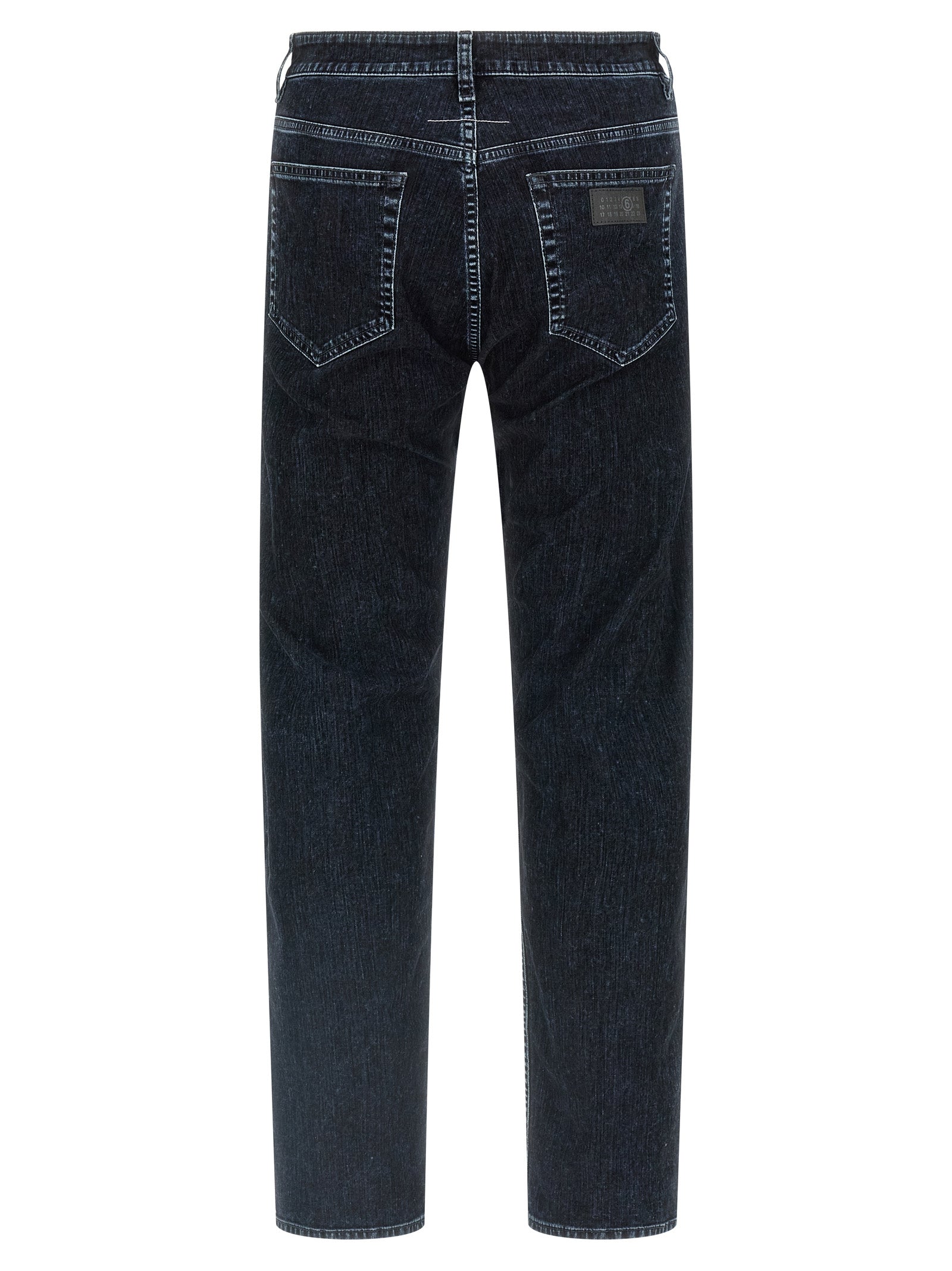 MM6 Maison Margiela Black Cotton Straight-Leg Men's Jeans