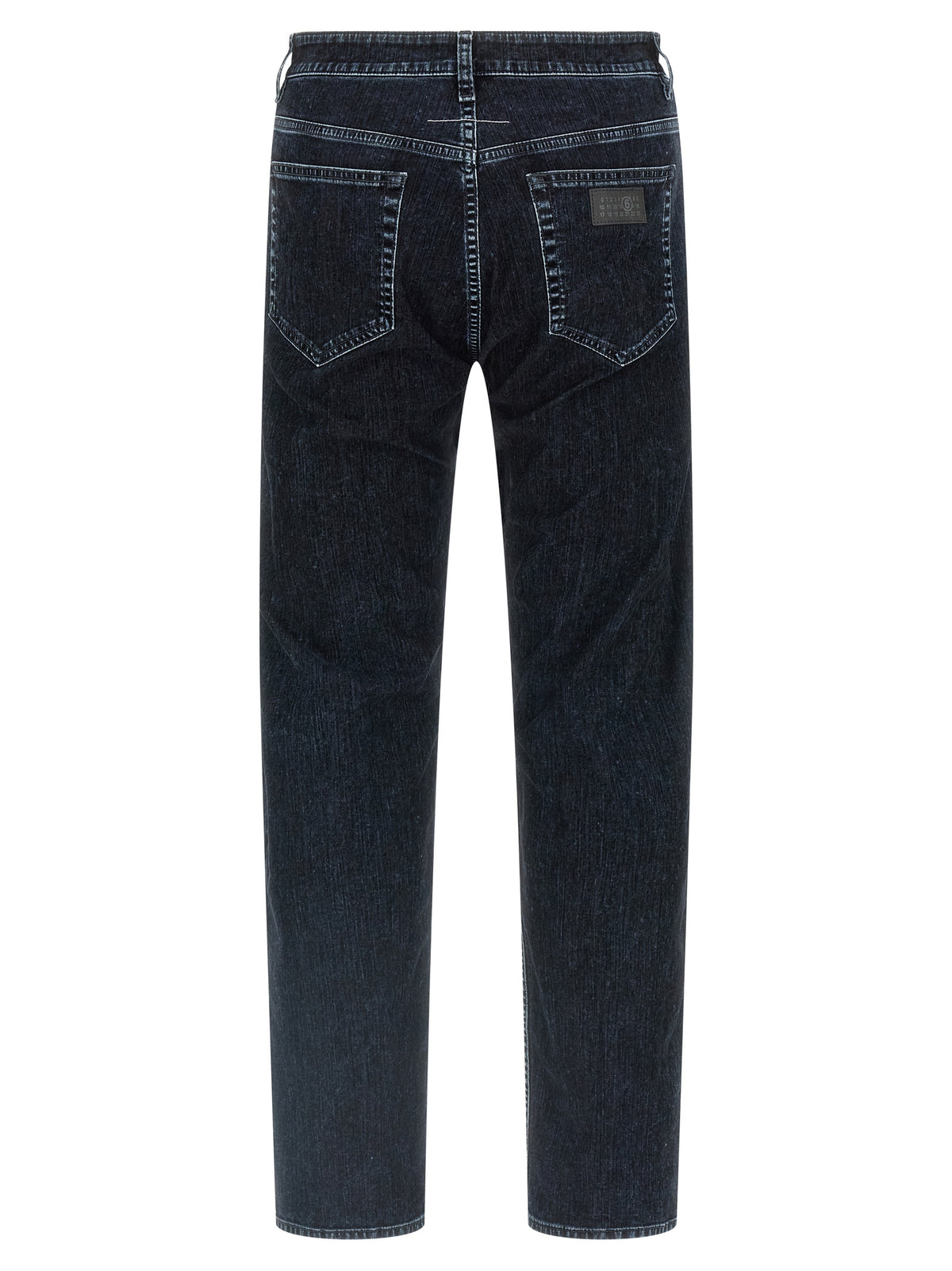 MM6 Maison Margiela Black Cotton Straight-Leg Men's Jeans