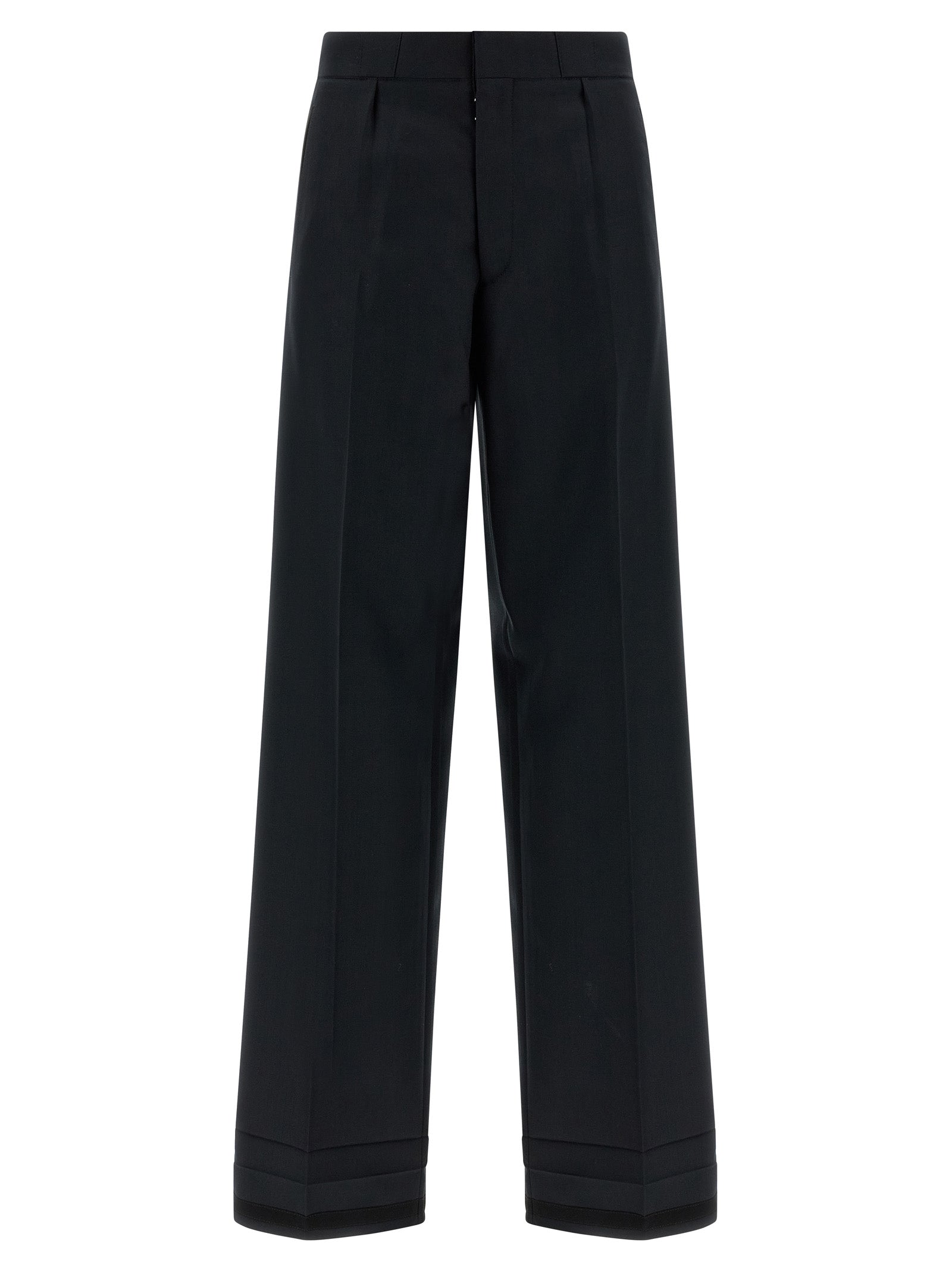 Maison Margiela Black Wool Dress Women's Pants