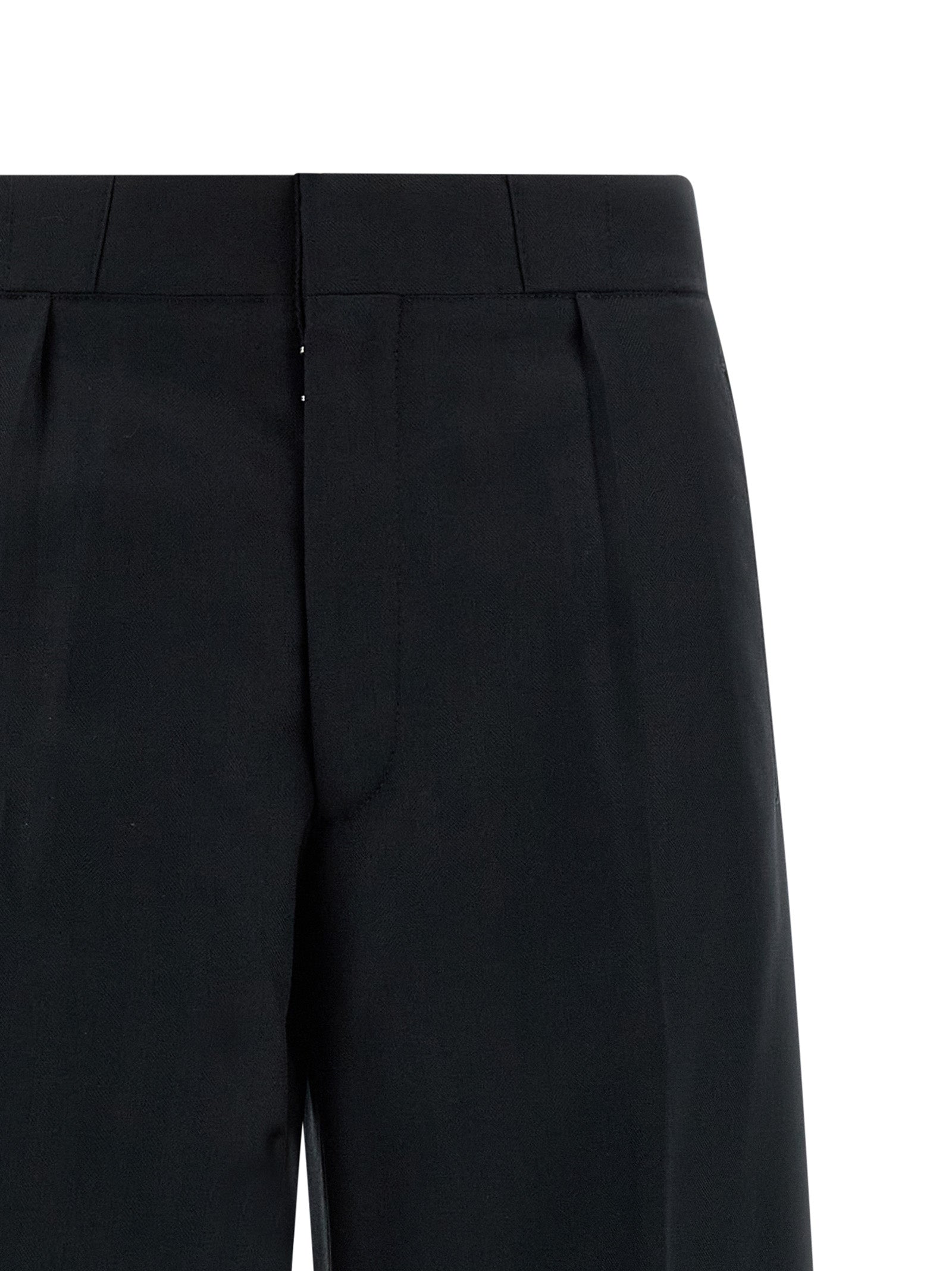 Maison Margiela Black Wool Dress Women's Pants