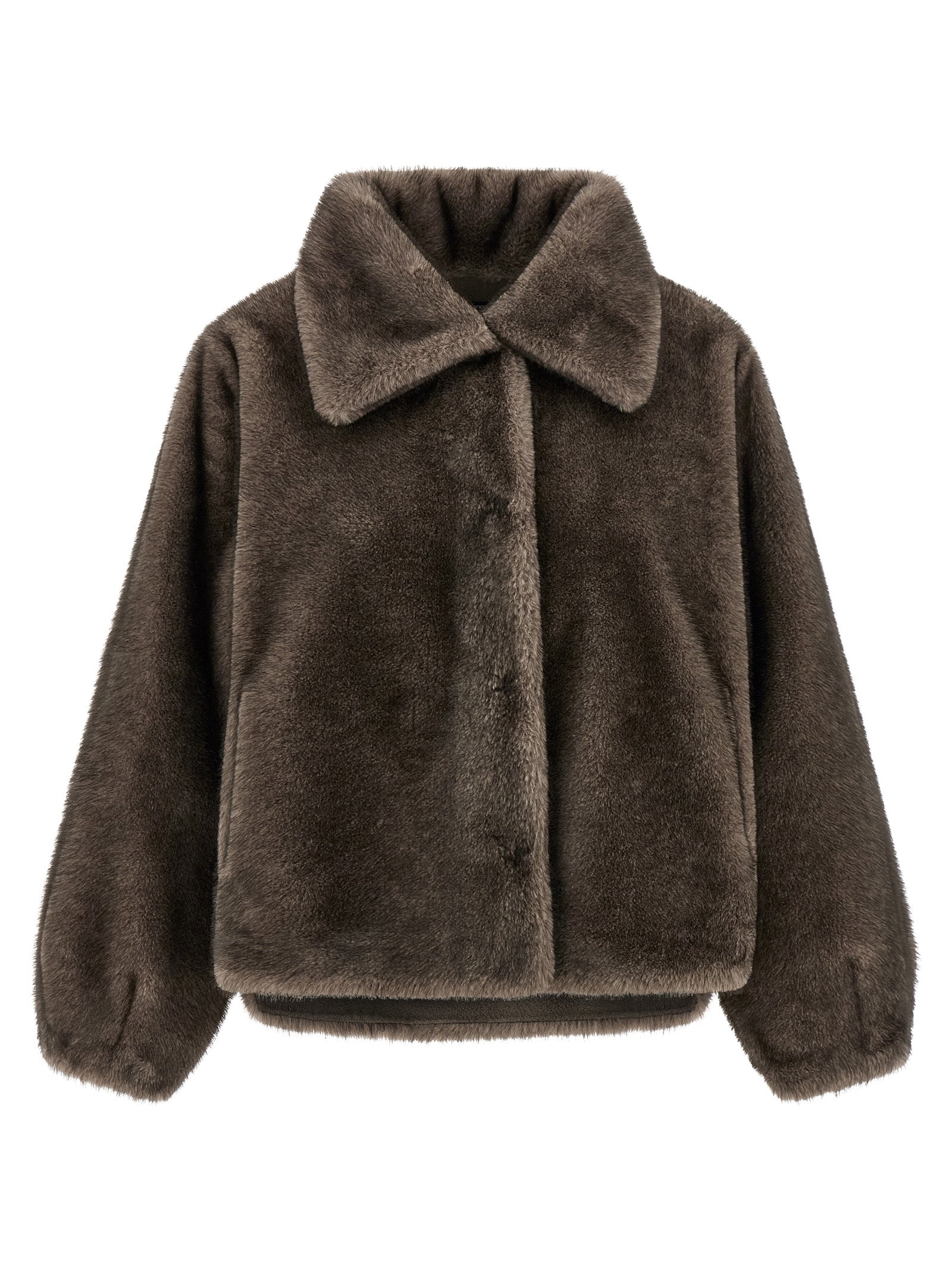 LOU ANDREA Brown Polyamide Full-Length Women's Jacket