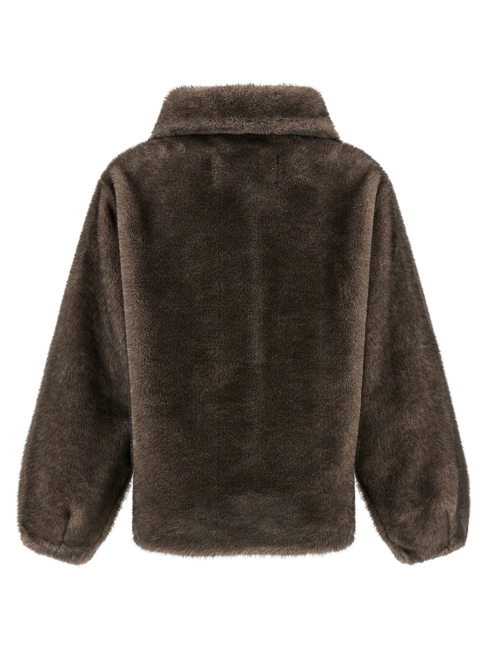 LOU ANDREA Brown Polyamide Full-Length Women's Jacket
