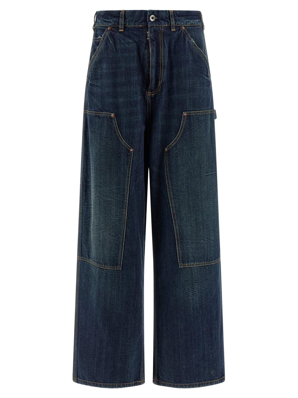 Maison Margiela Blue Cotton Relaxed Fit Women's Jeans