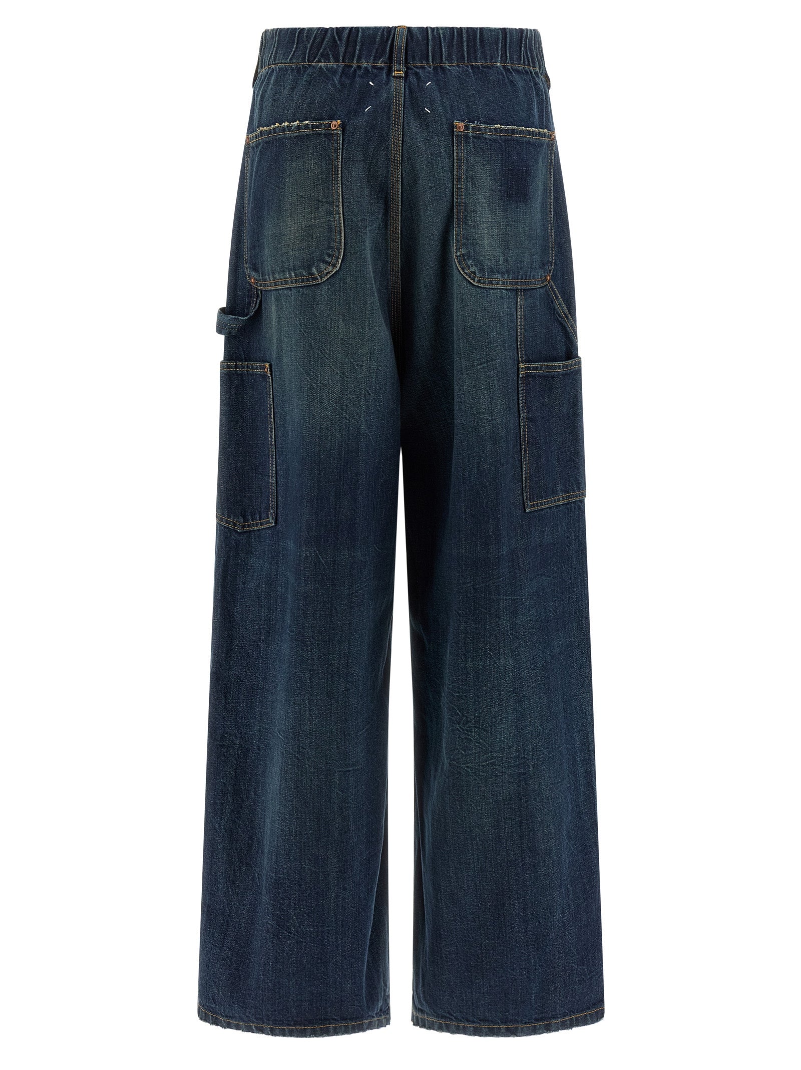 Maison Margiela Blue Cotton Relaxed Fit Women's Jeans