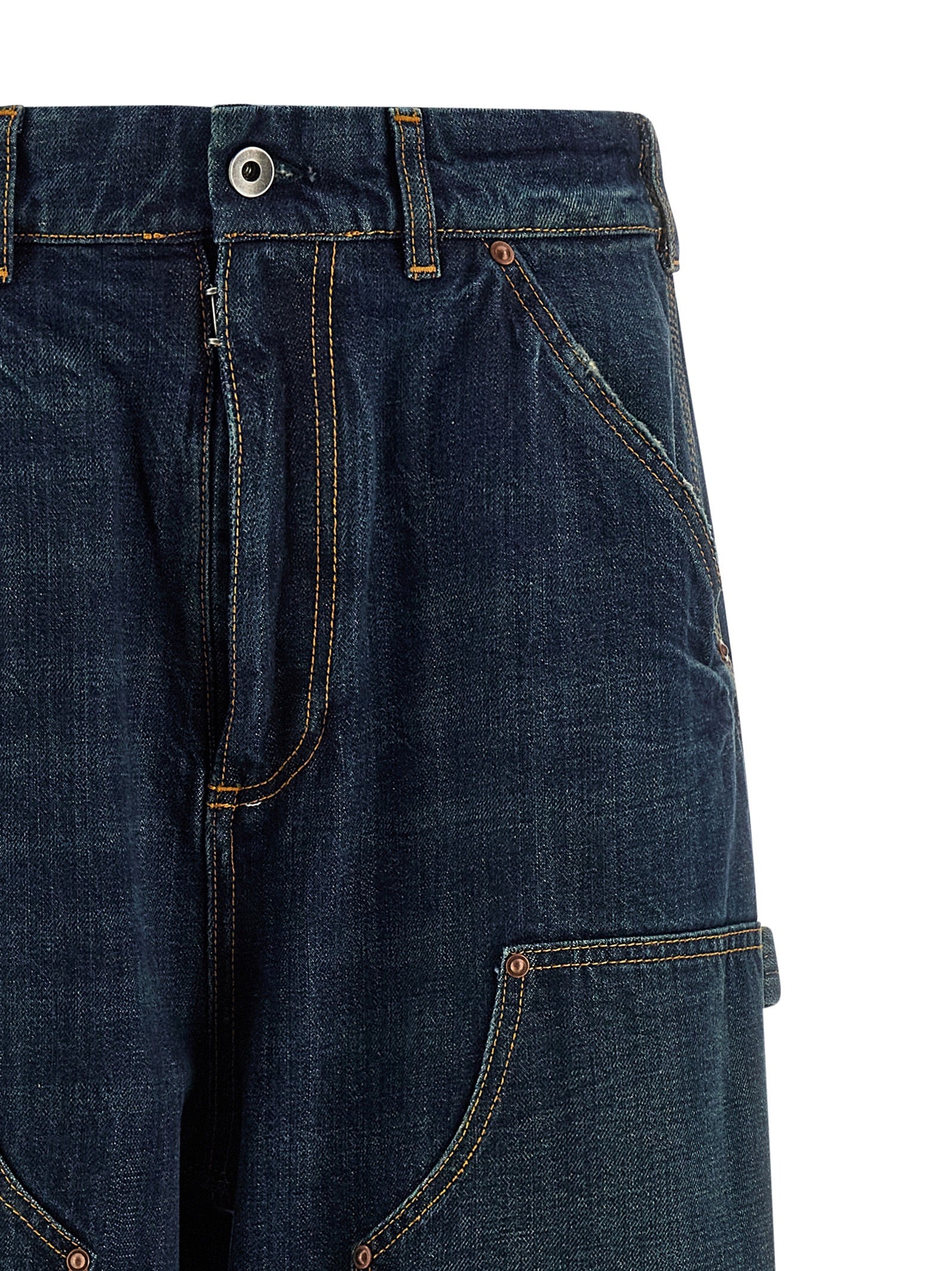 Maison Margiela Blue Cotton Relaxed Fit Women's Jeans