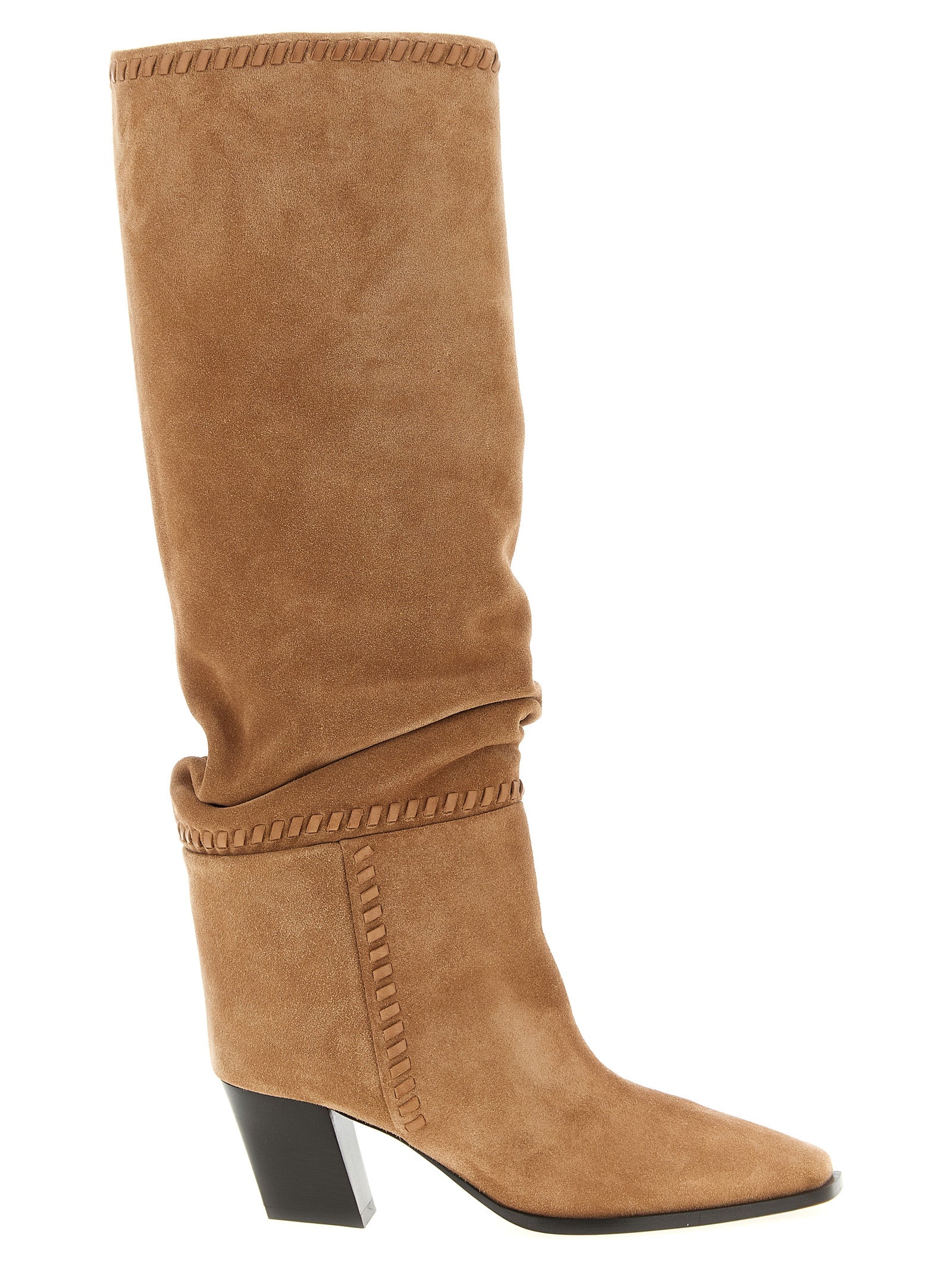 Jimmy Choo Beige Leather Over The Women's Knee