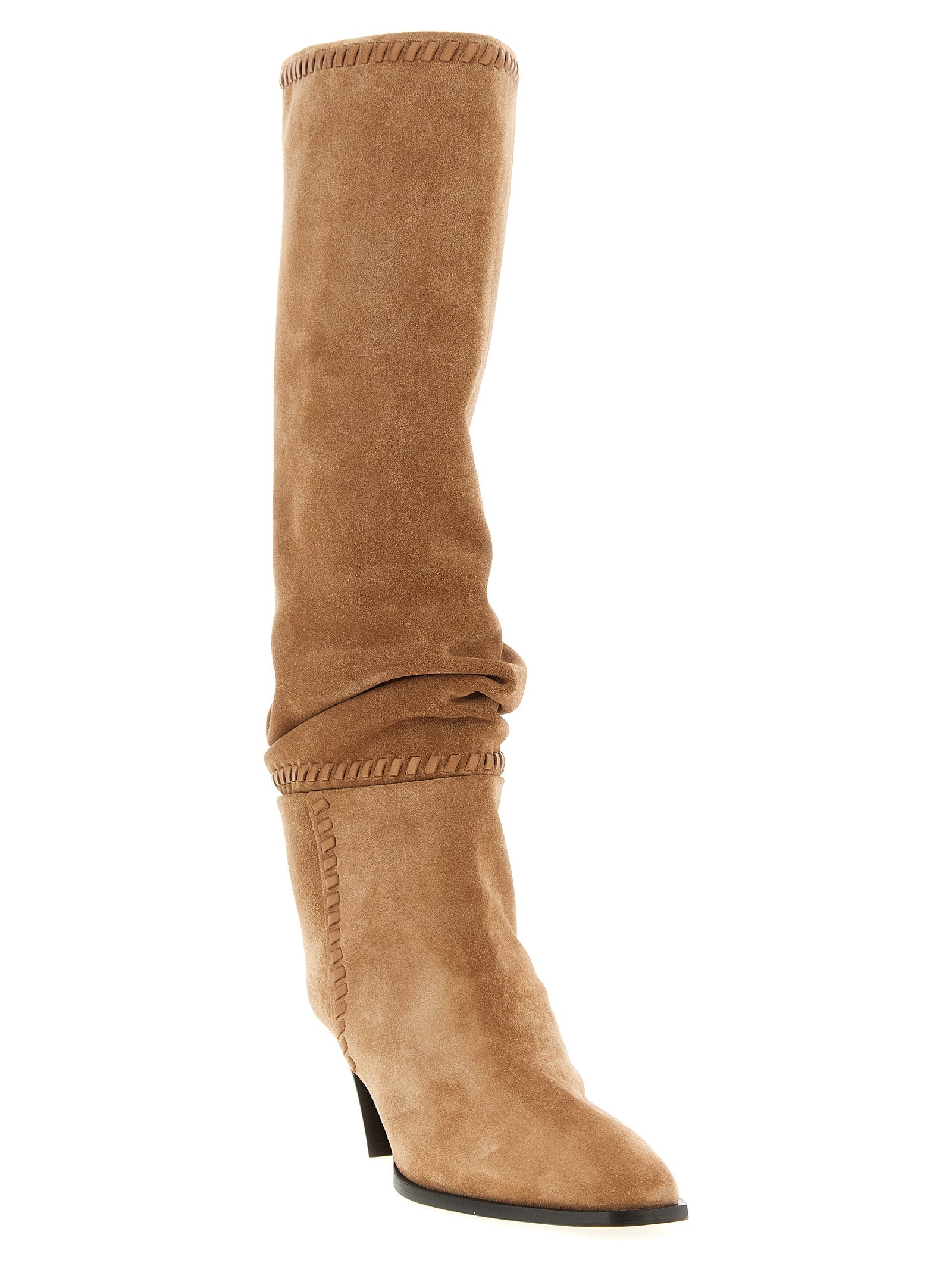 Jimmy Choo Beige Leather Over The Women's Knee