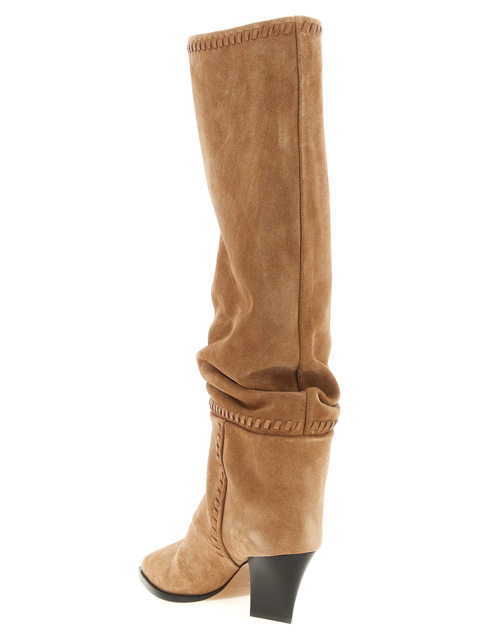 Jimmy Choo Beige Leather Over The Women's Knee