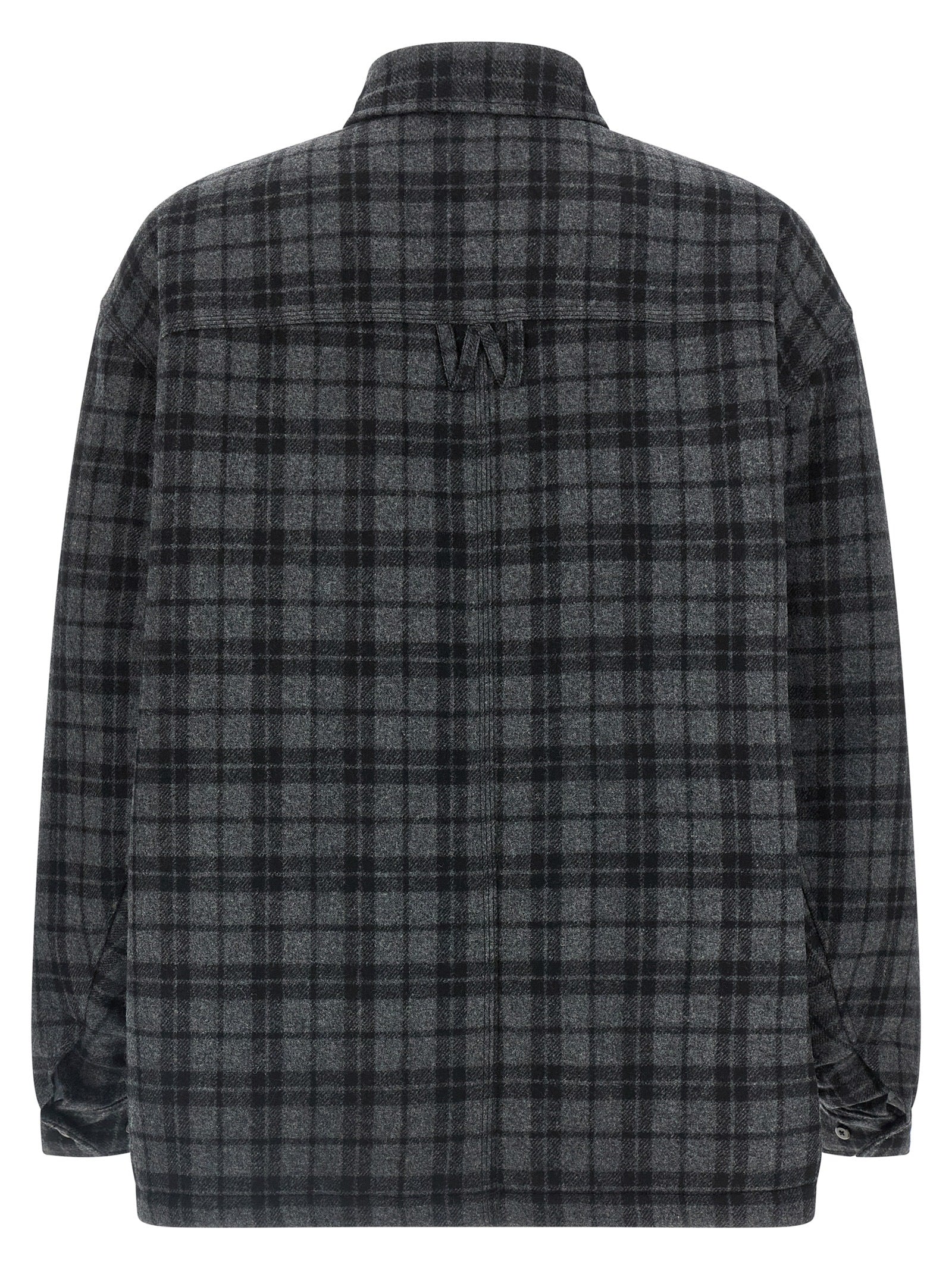 WILLY CHAVARRIA Gray Wool Full-Length Men's Jacket