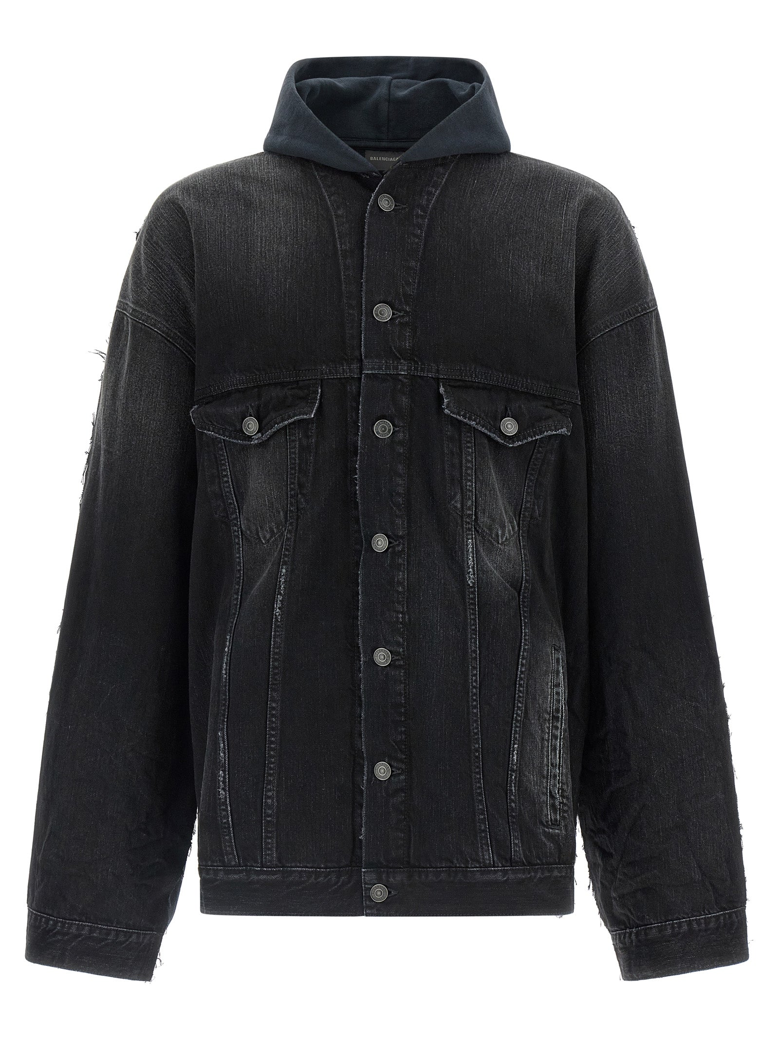Balenciaga Black Cotton Denim Men's Jacket