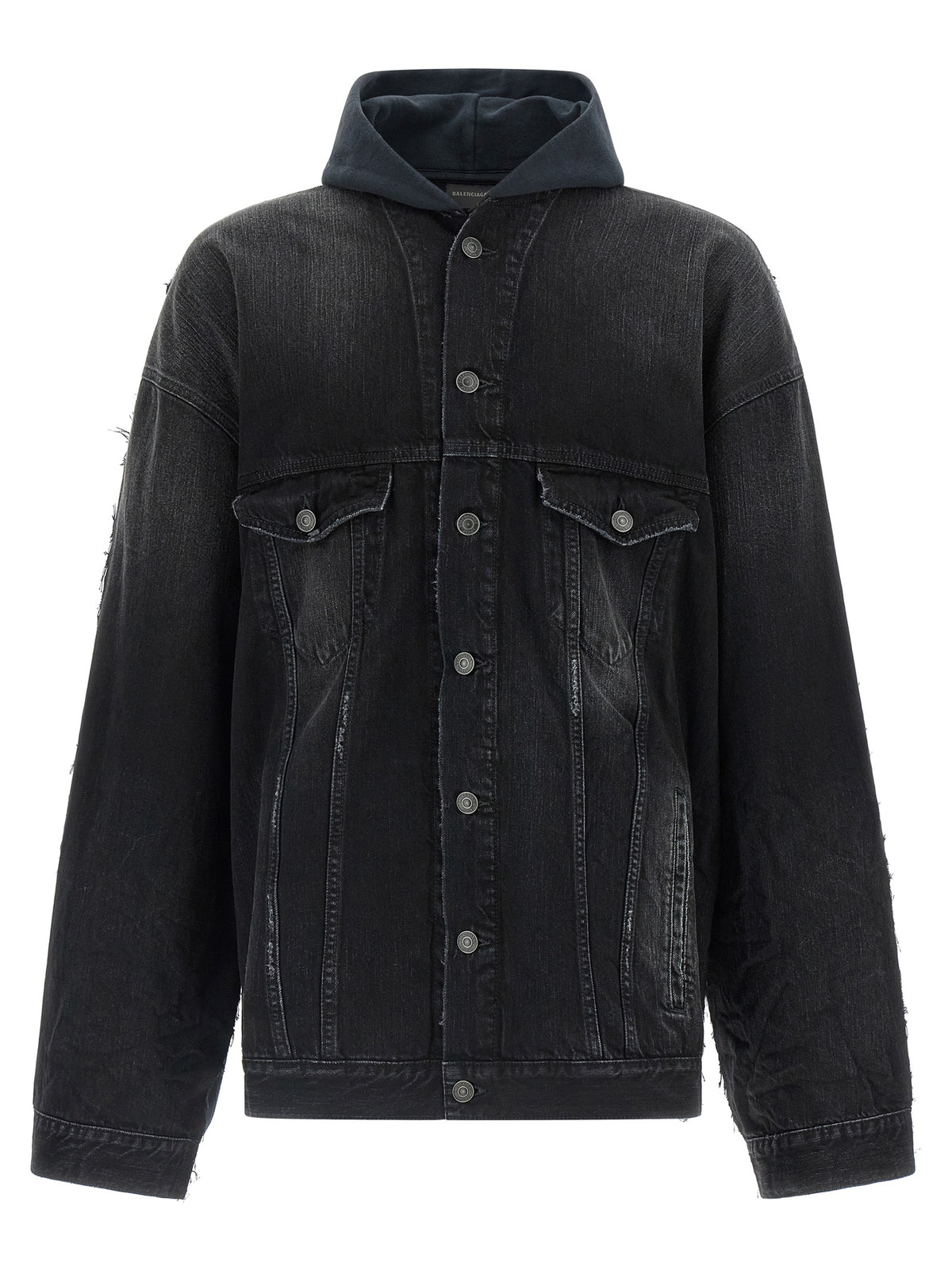 Balenciaga Black Cotton Denim Men's Jacket