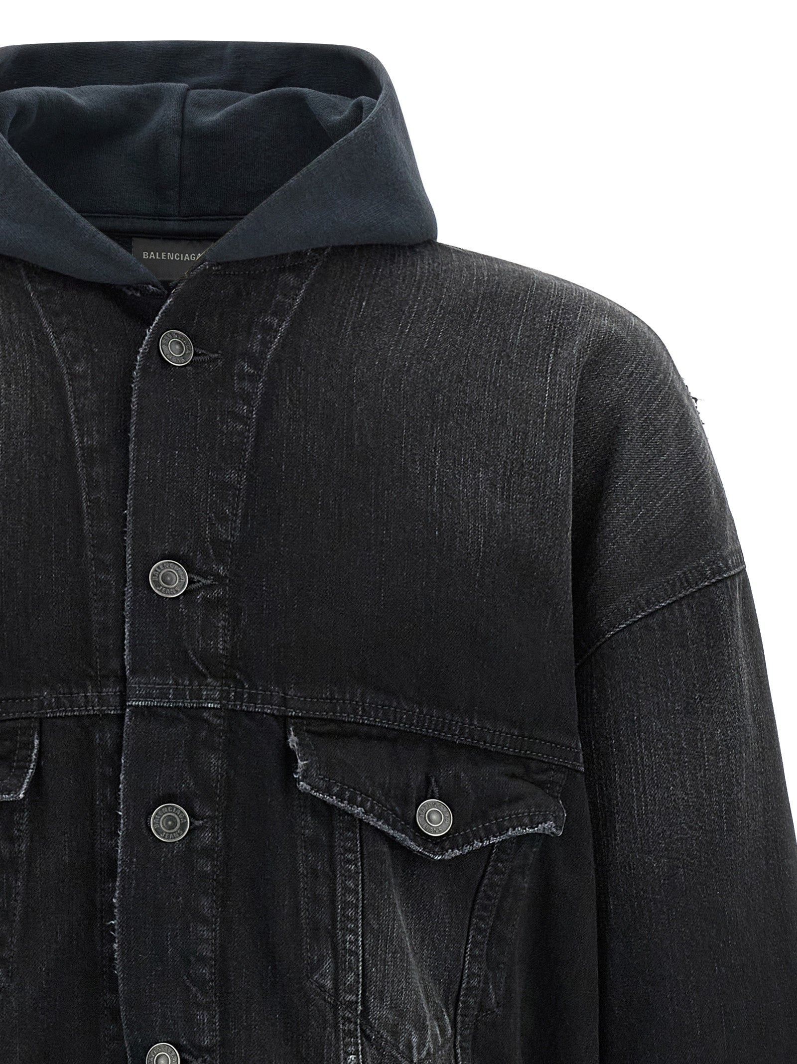 Balenciaga Black Cotton Denim Men's Jacket