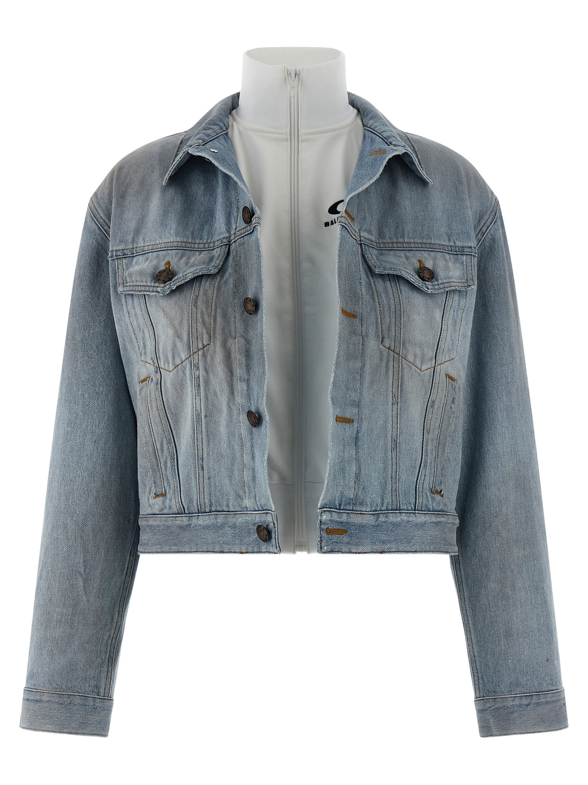Balenciaga Blue Cotton Denim Women's Jacket