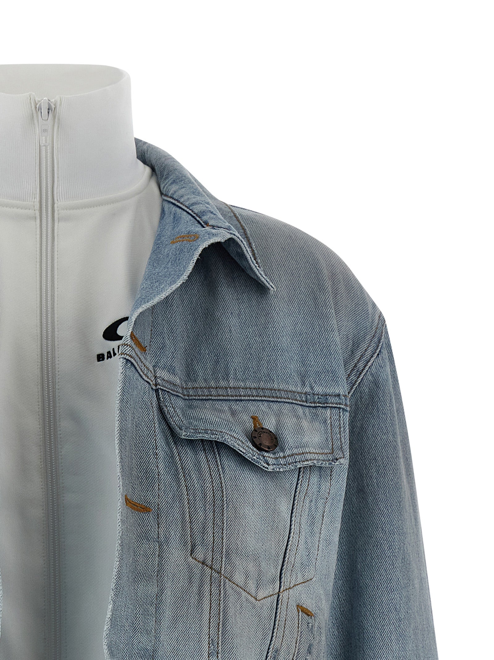 Balenciaga Blue Cotton Denim Women's Jacket