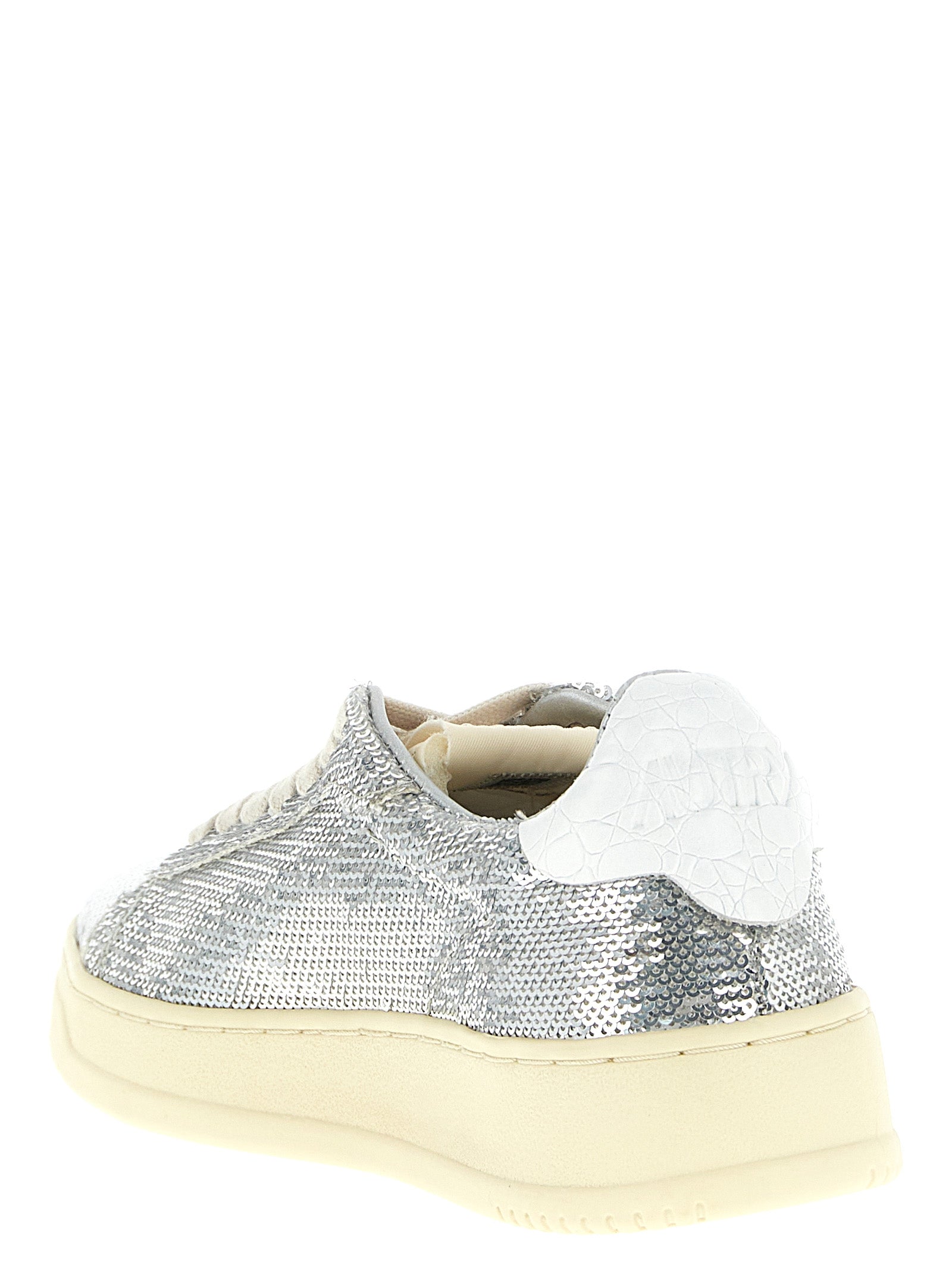 Autry Silver Polyester Low Top Women's Sneakers