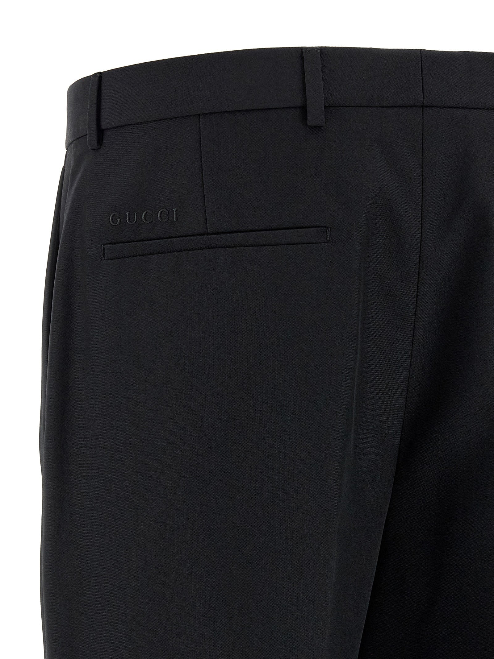 Gucci Black Polyester Dress Men's Pants