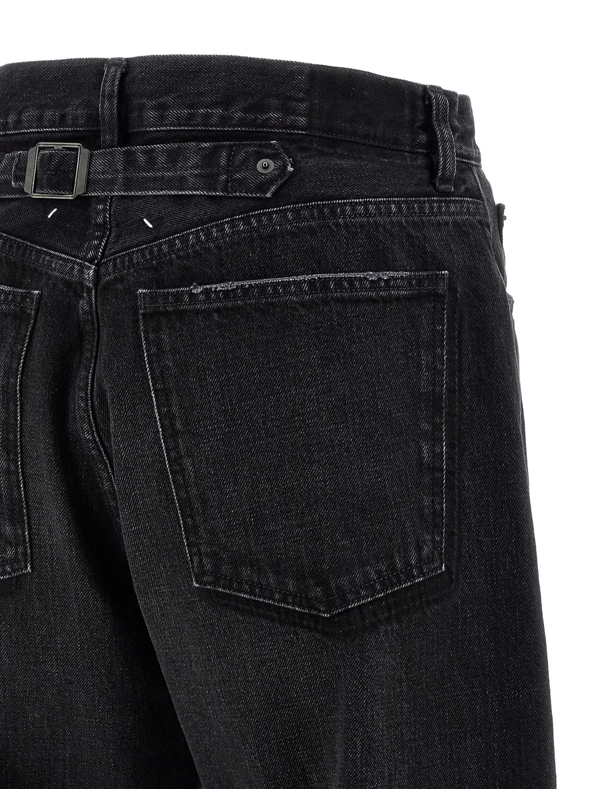 Maison Margiela Black Cotton Straight-Leg Men's Jeans