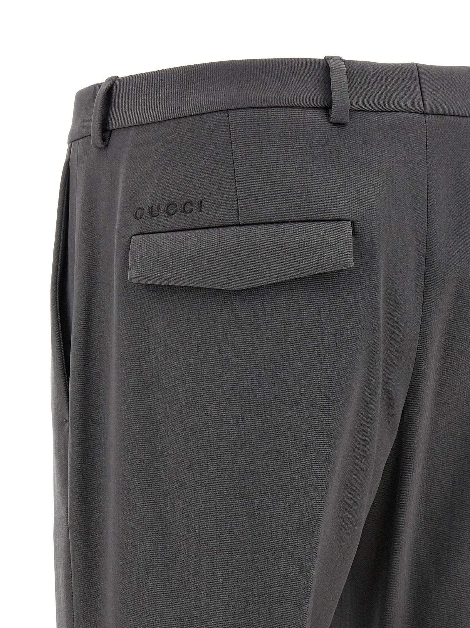 Gucci Gray Wool Dress Men's Pants