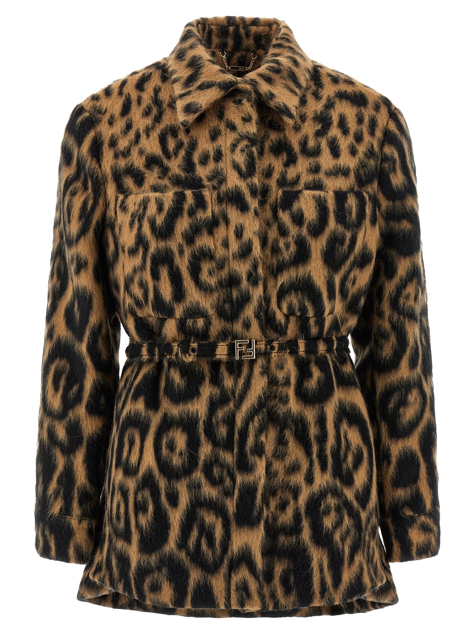 Fendi Beige Virgin Wool Women's Coat