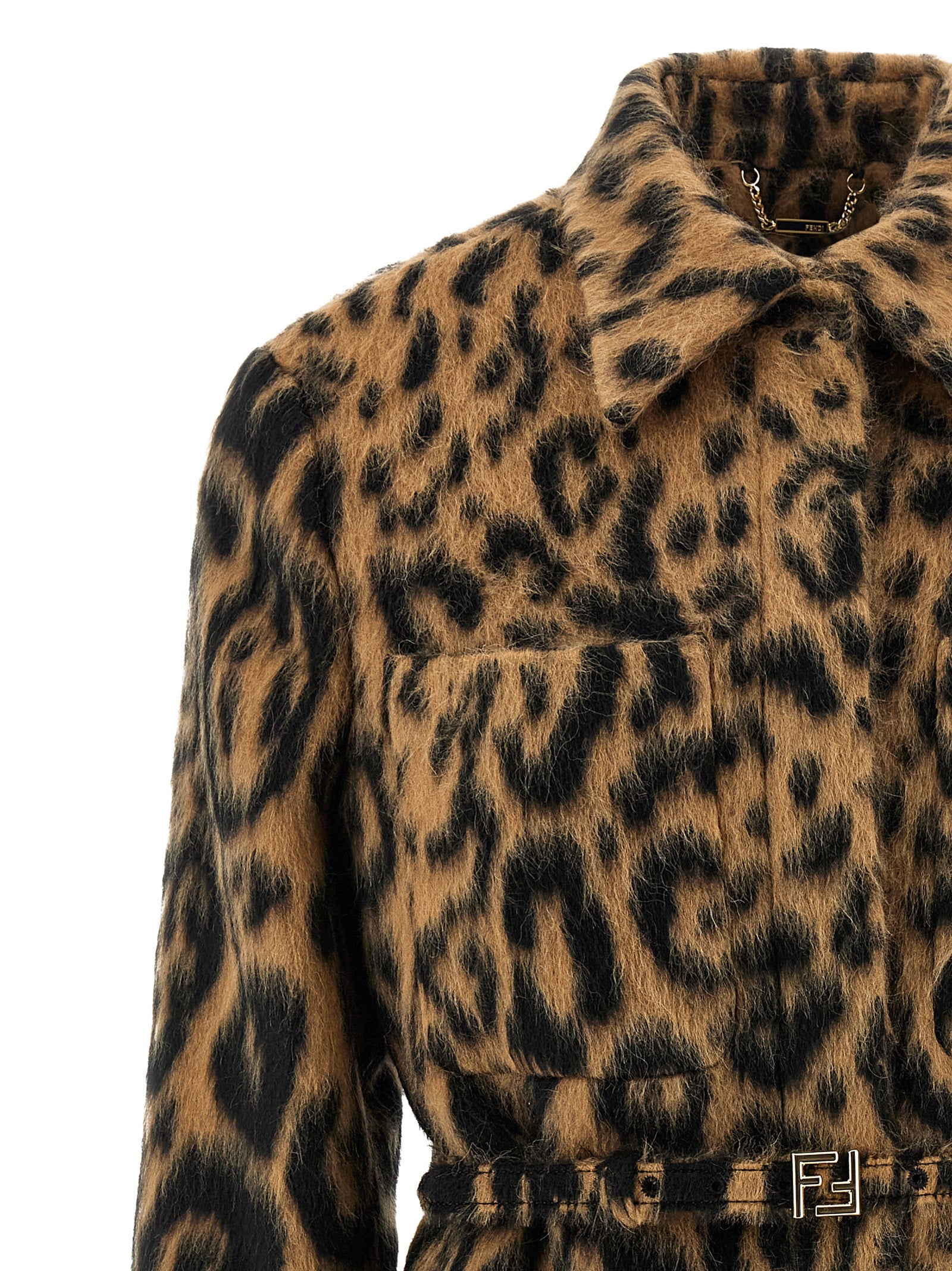 Fendi Beige Virgin Wool Women's Coat