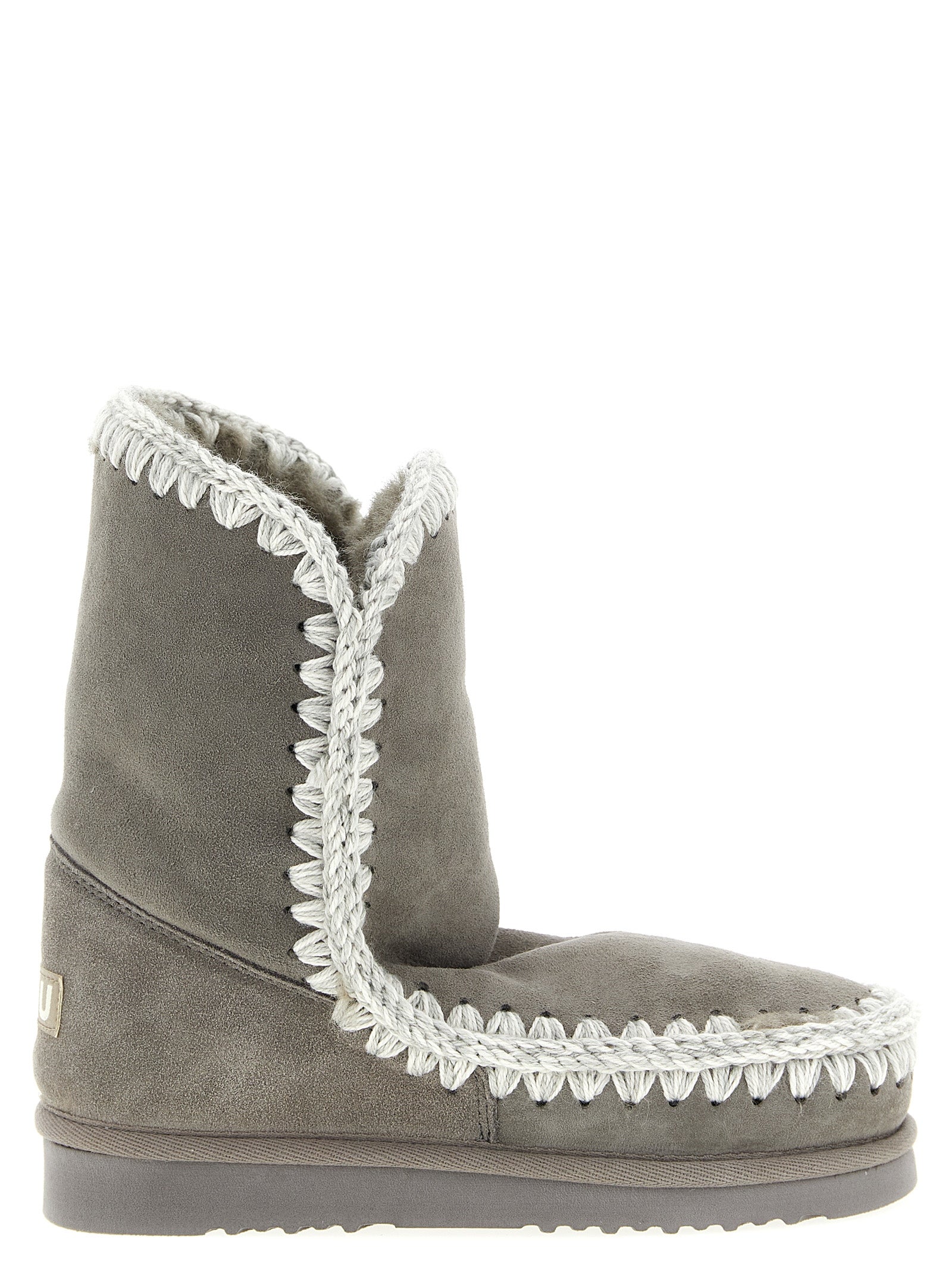 Mou Gray Lambskin Ankle Women's Boots