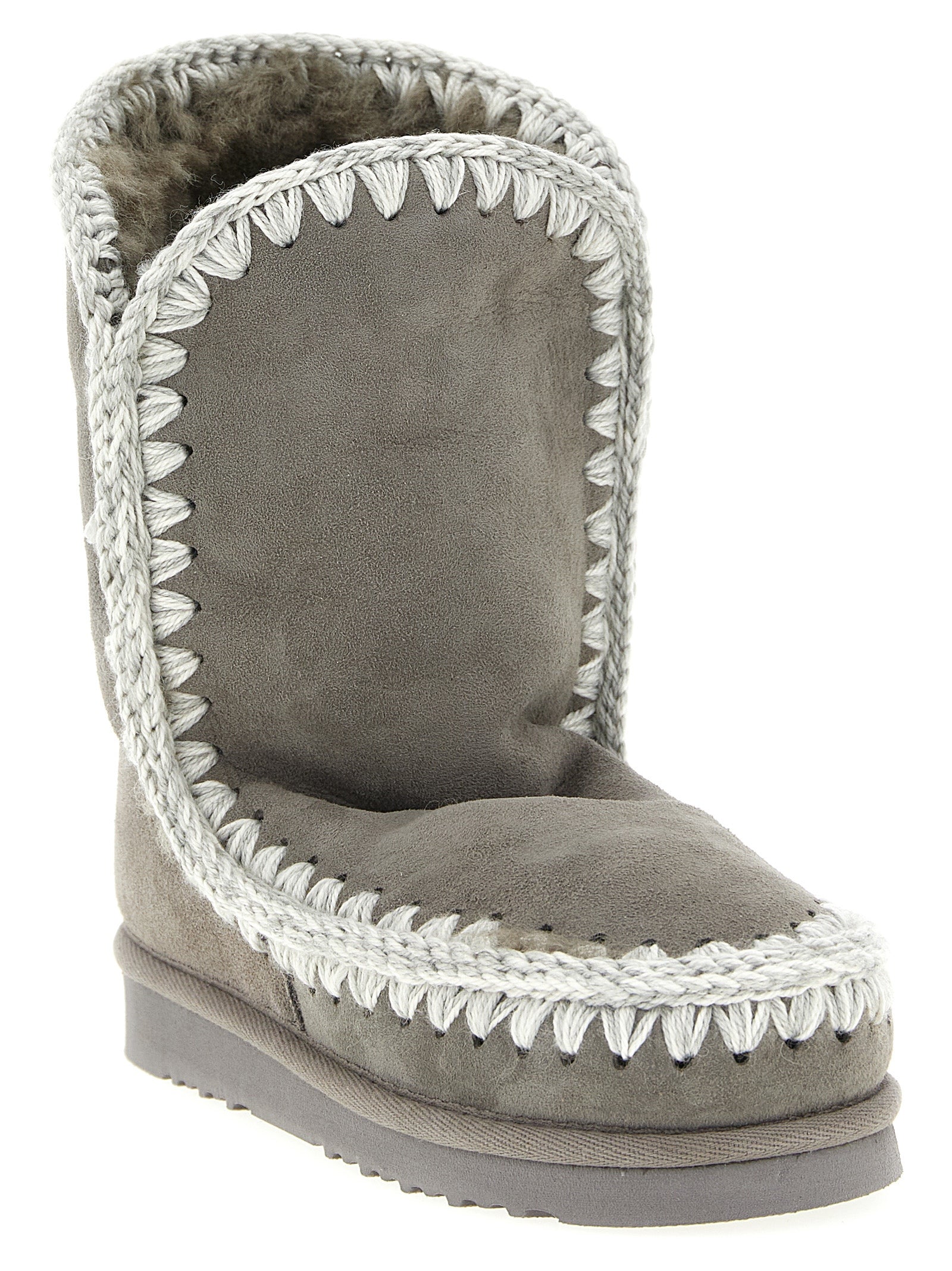Mou Gray Lambskin Ankle Women's Boots