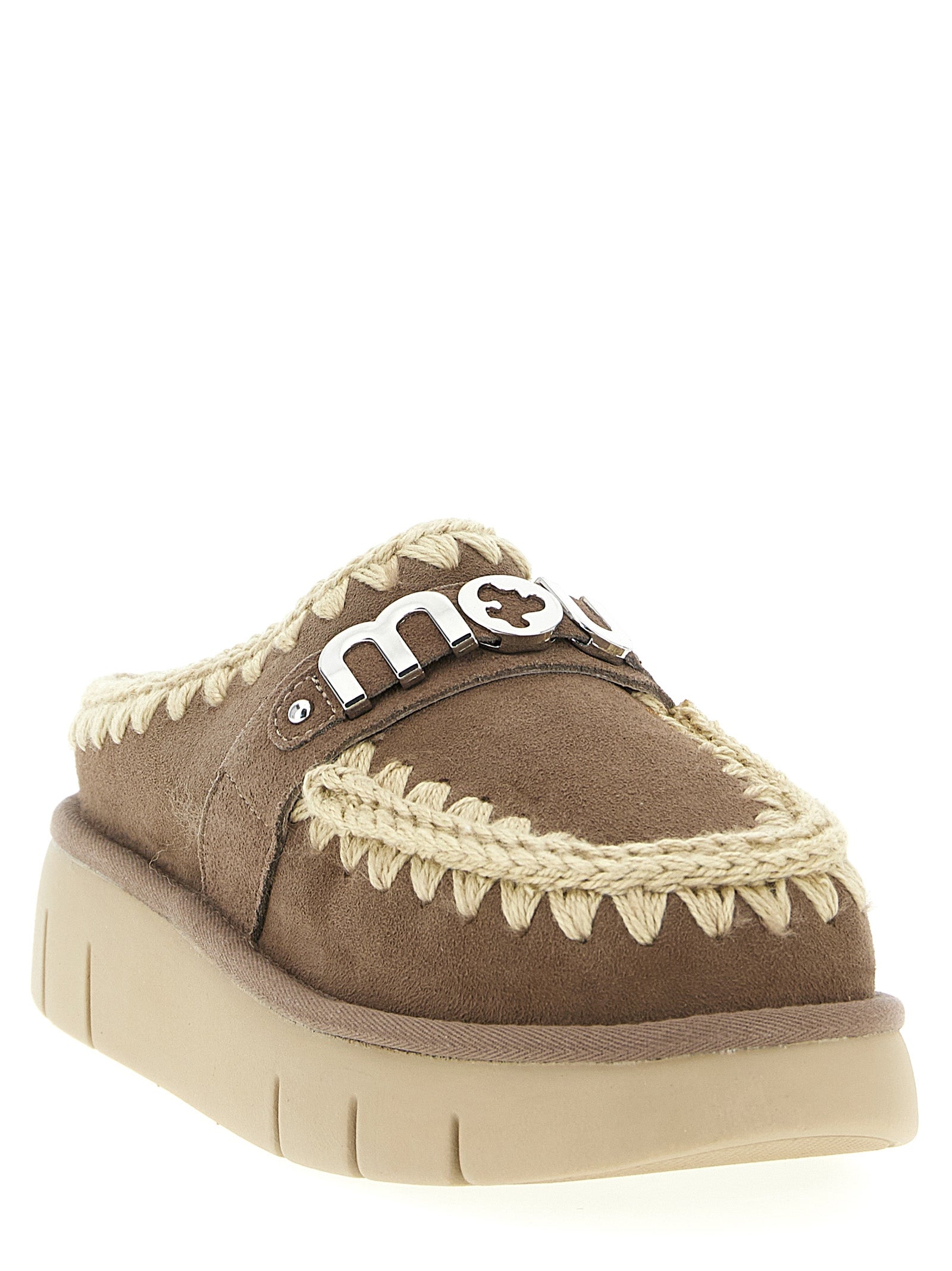 Mou Brown Lambskin Women's Clogs