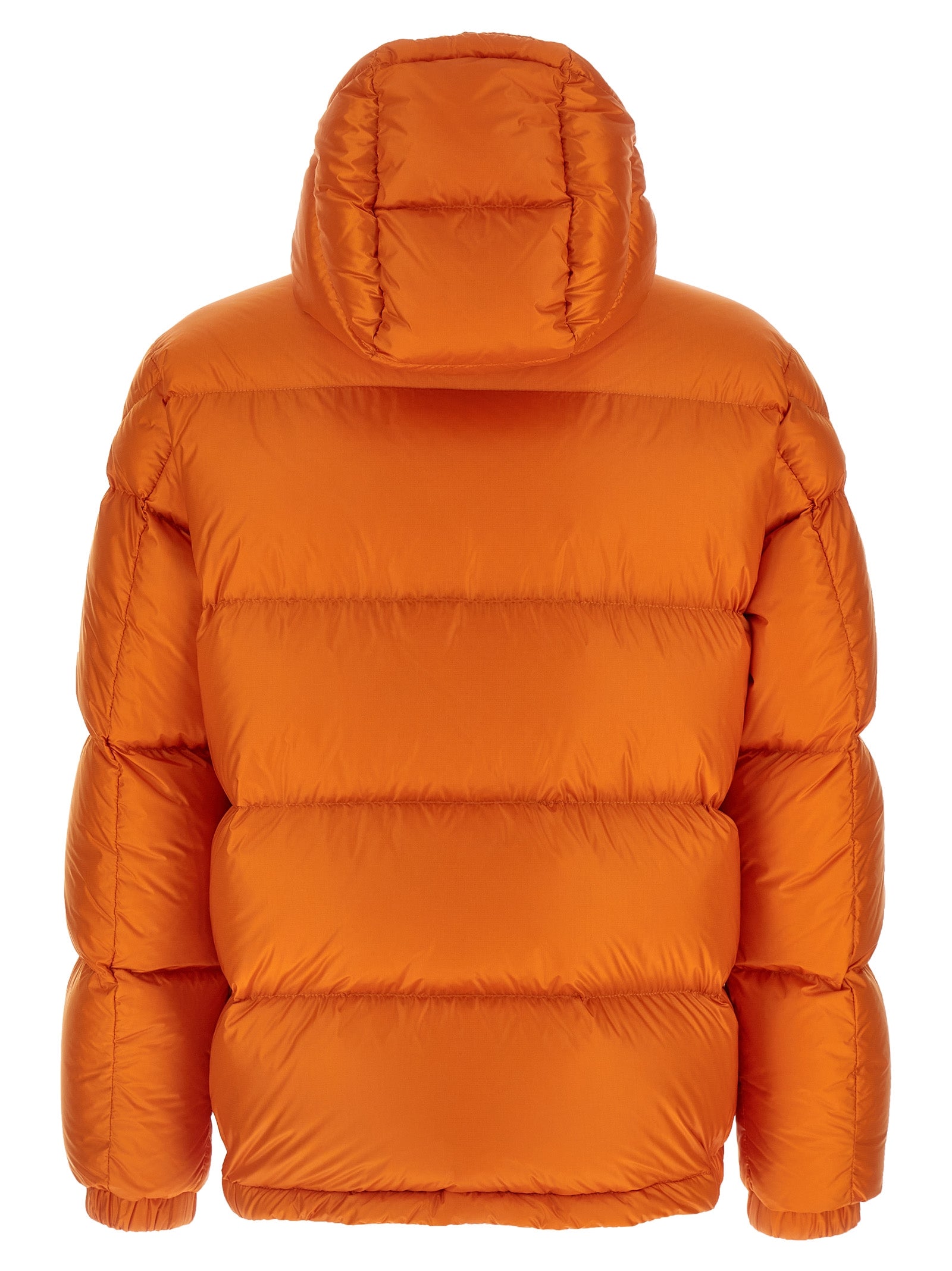 Moncler Orange Polyamide Full-Length Men's Jacket