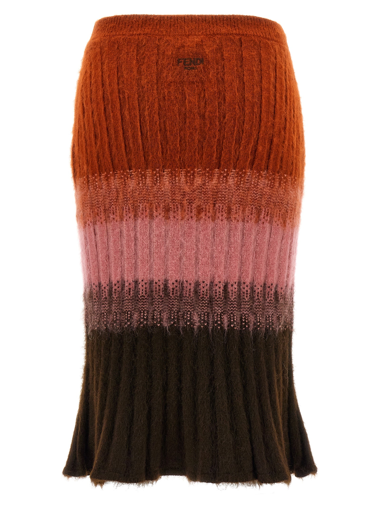 Fendi Multicolor Wool Midi Women's Skirt