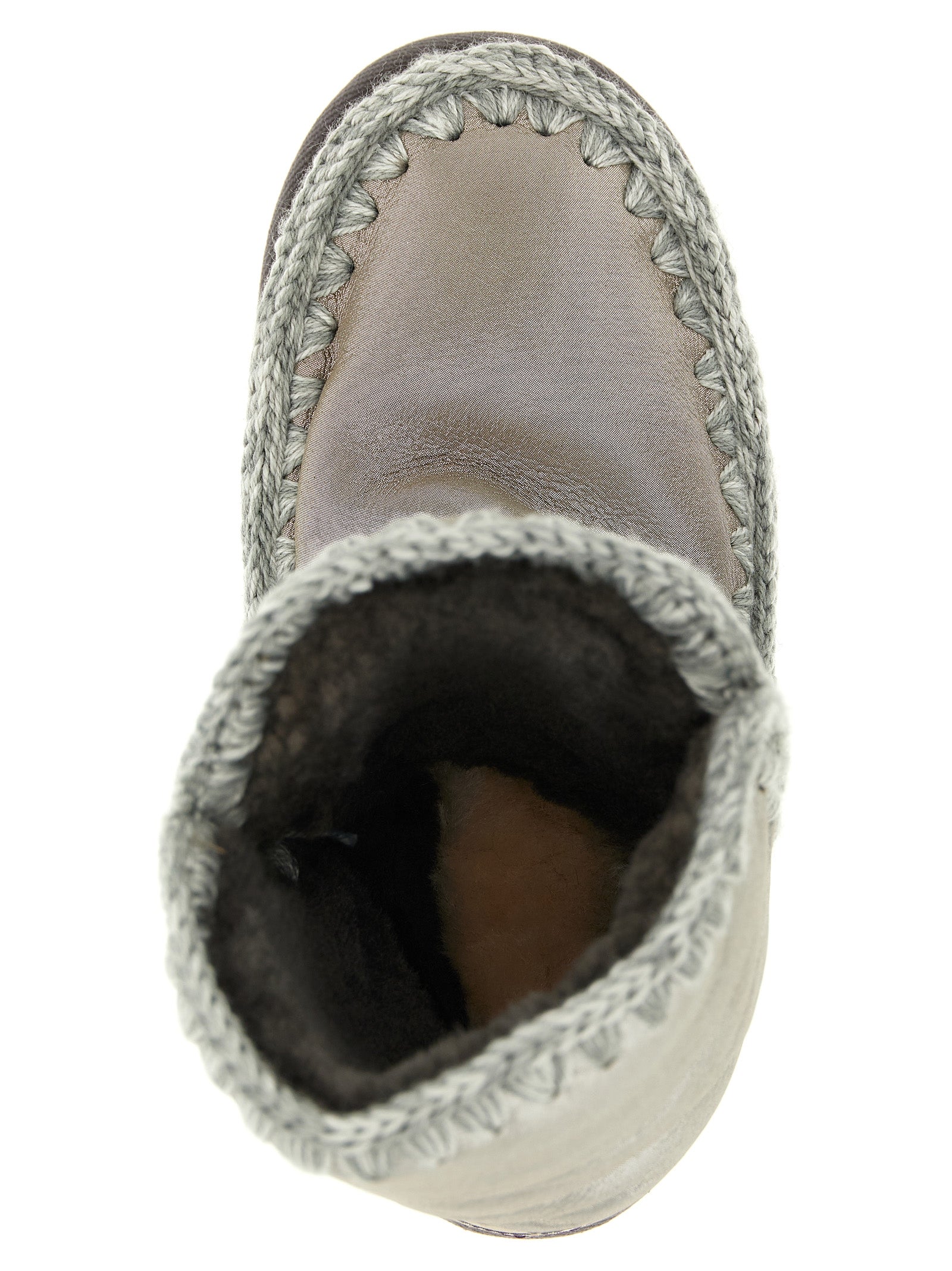 Mou Silver Lambskin Ankle Women's Boots