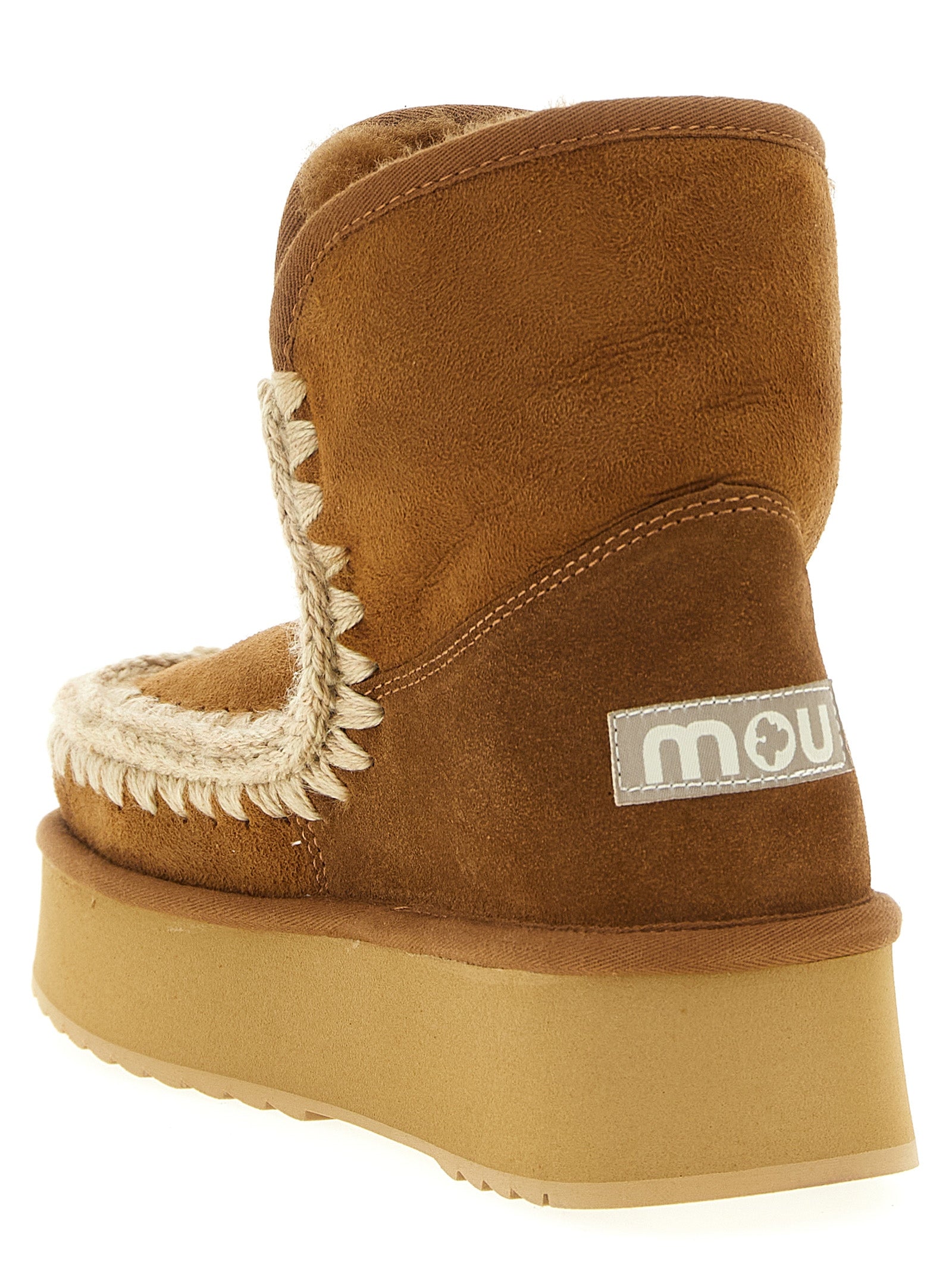 Mou Brown Lambskin Ankle Women's Boots