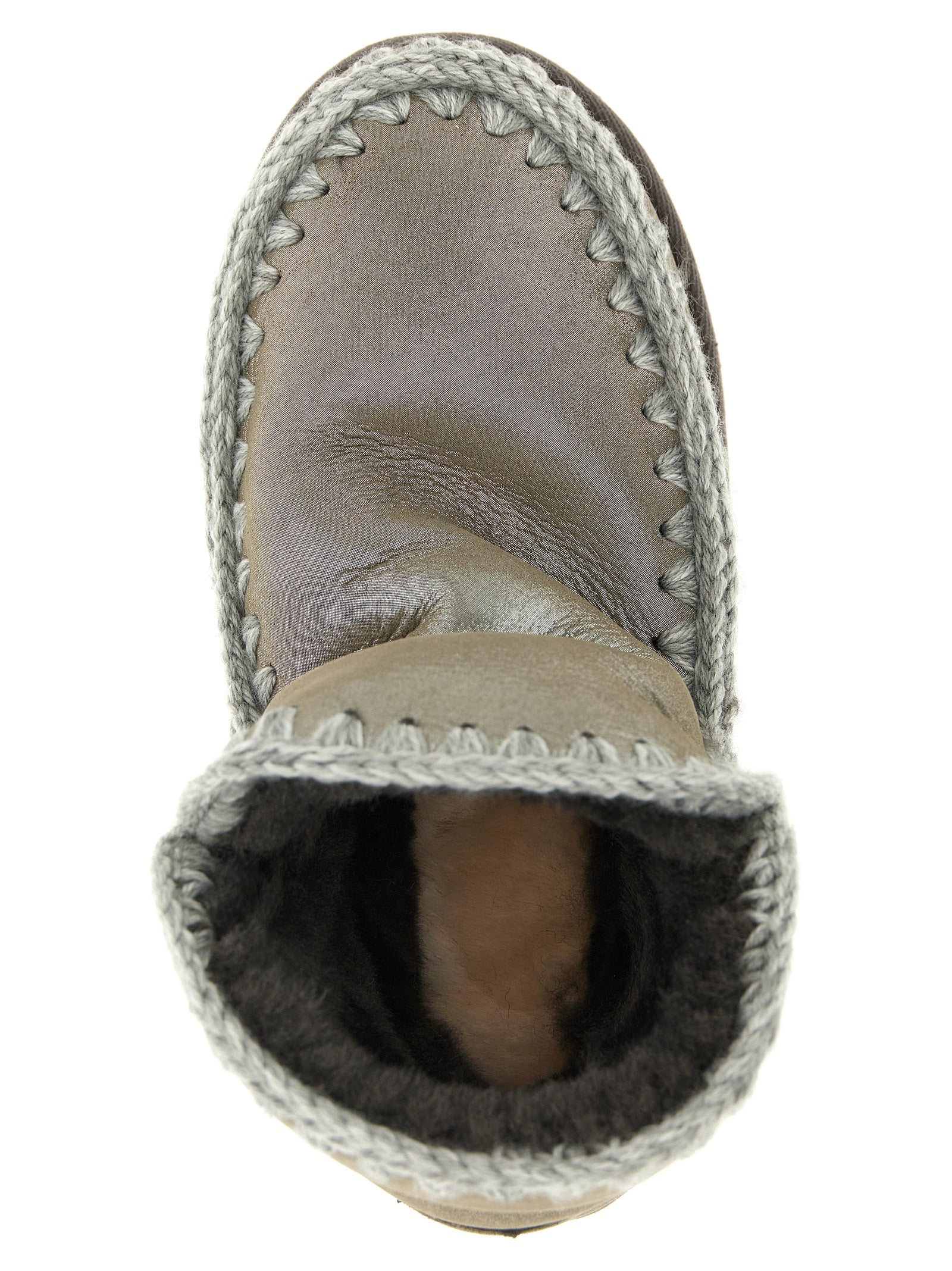 Mou Silver Lambskin Ankle Women's Boots