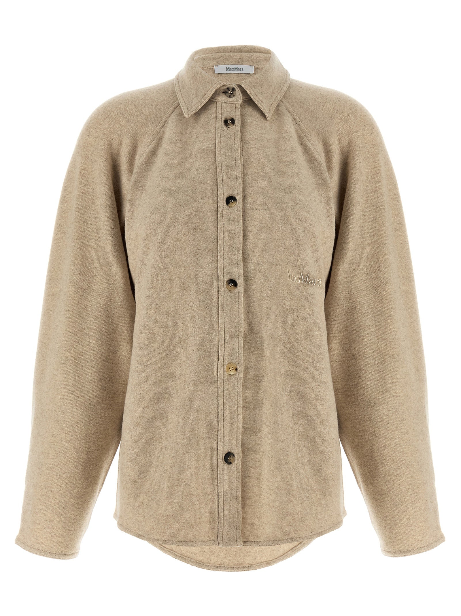 Max Mara Beige Cashmere Women's Blouse