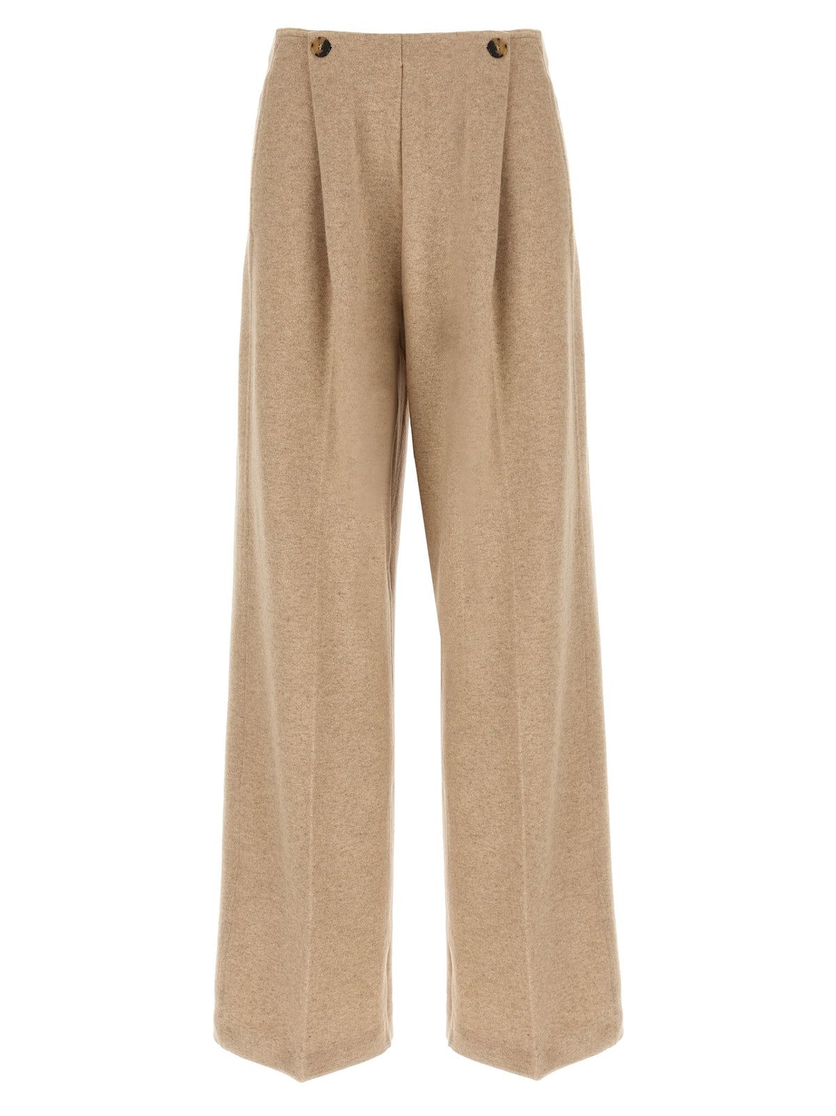 Max Mara Beige Cashmere Casual Women's Pants
