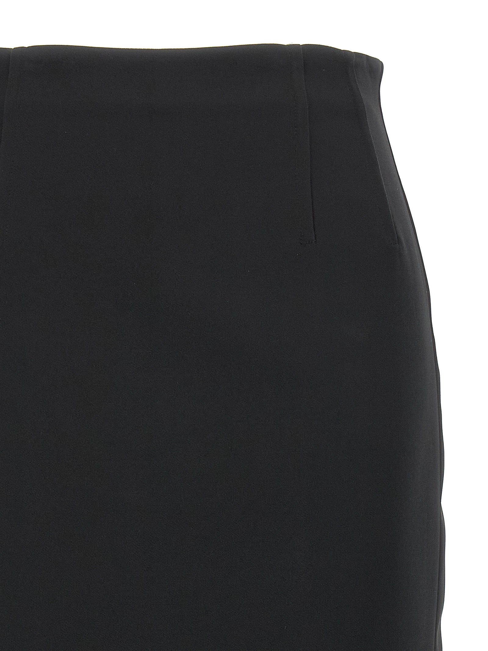 Max Mara Black Viscose Midi Women's Skirt
