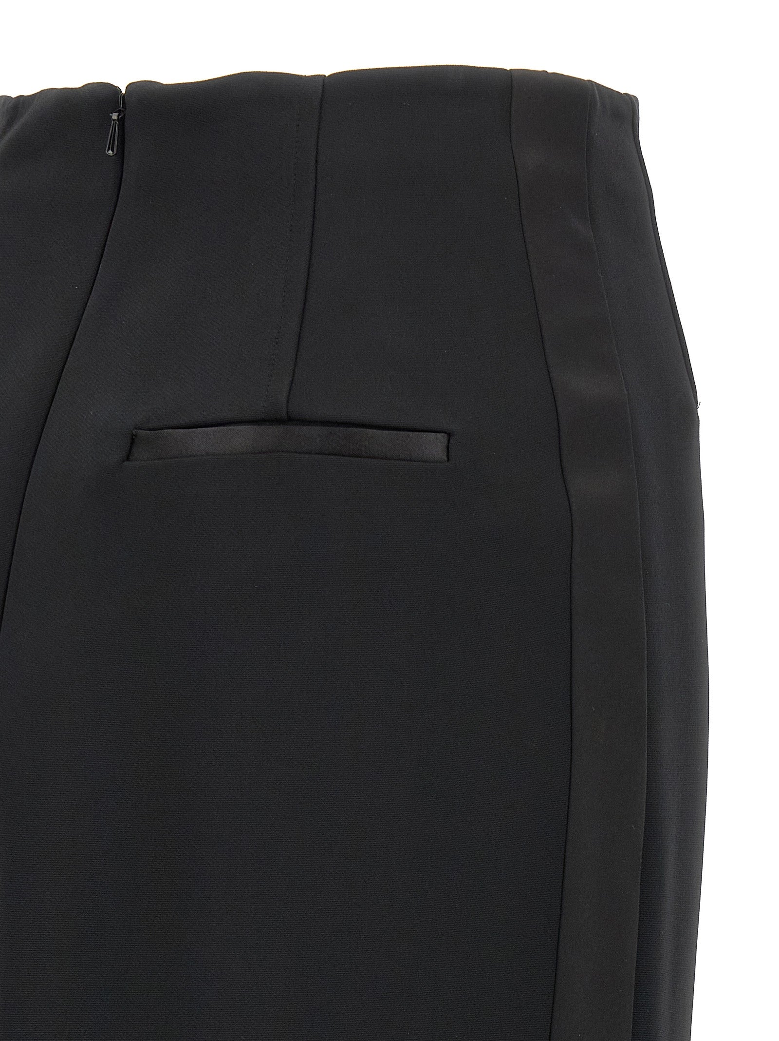 Max Mara Black Viscose Midi Women's Skirt
