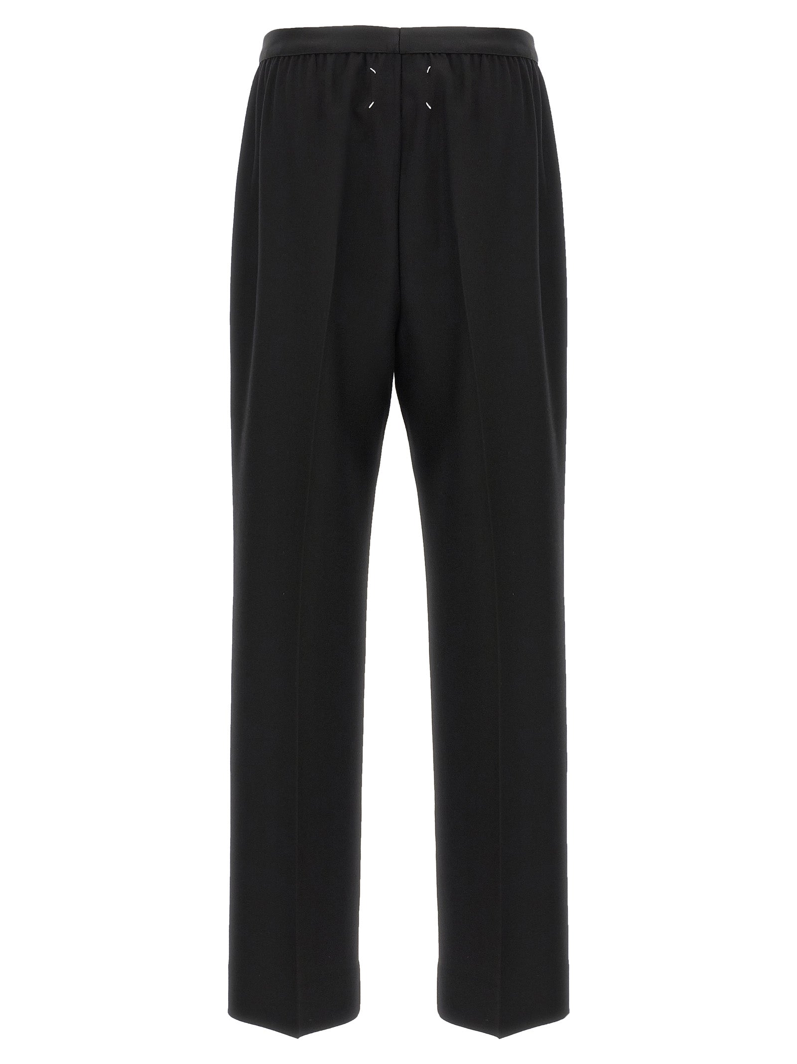 Maison Margiela Black Virgin Wool Casual Women's Pants