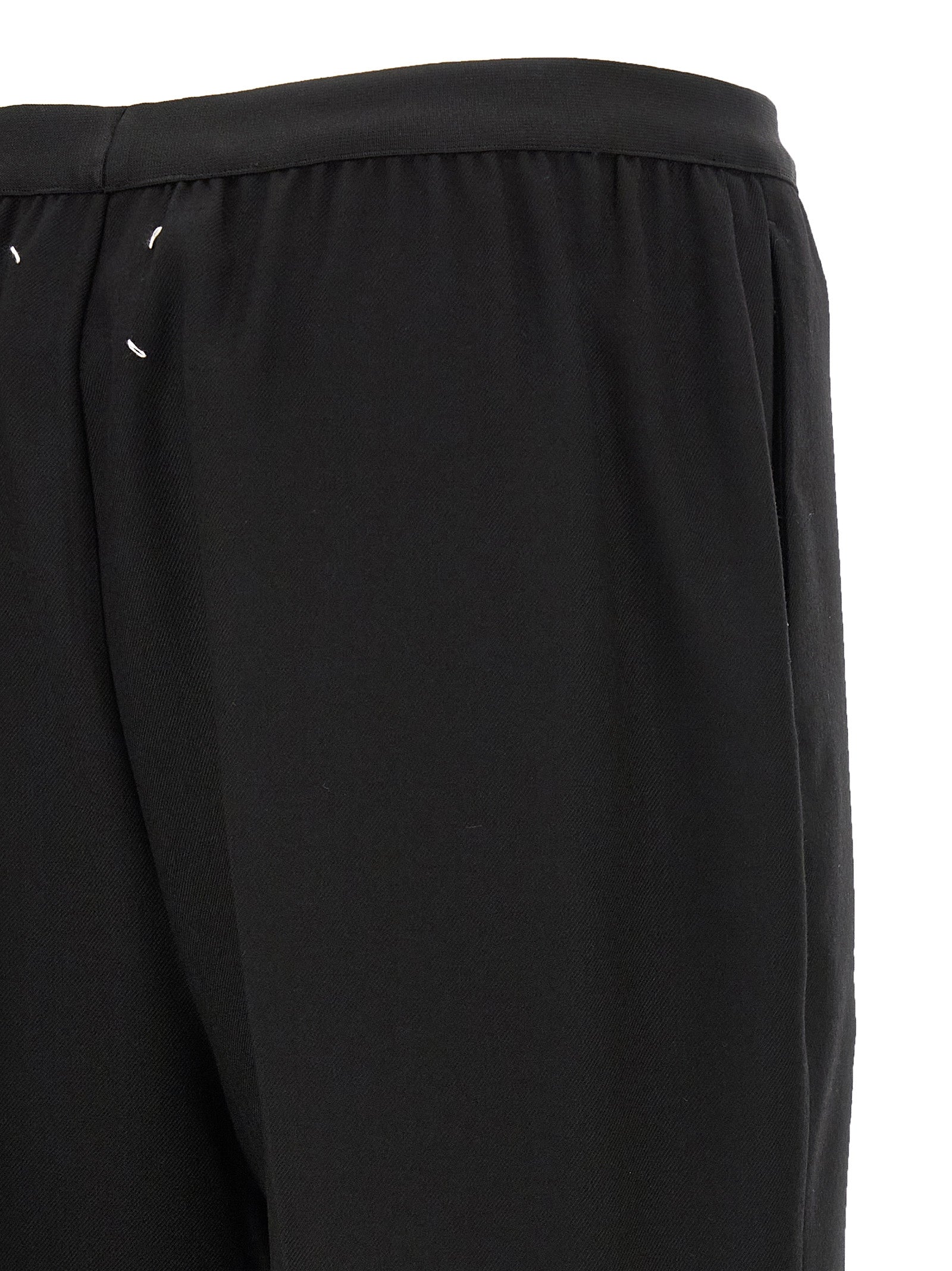 Maison Margiela Black Virgin Wool Casual Women's Pants