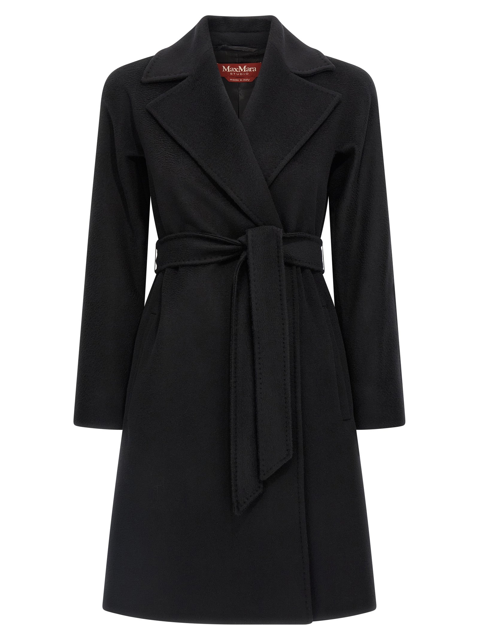 Max Mara Black Virgin Wool Women's Coat
