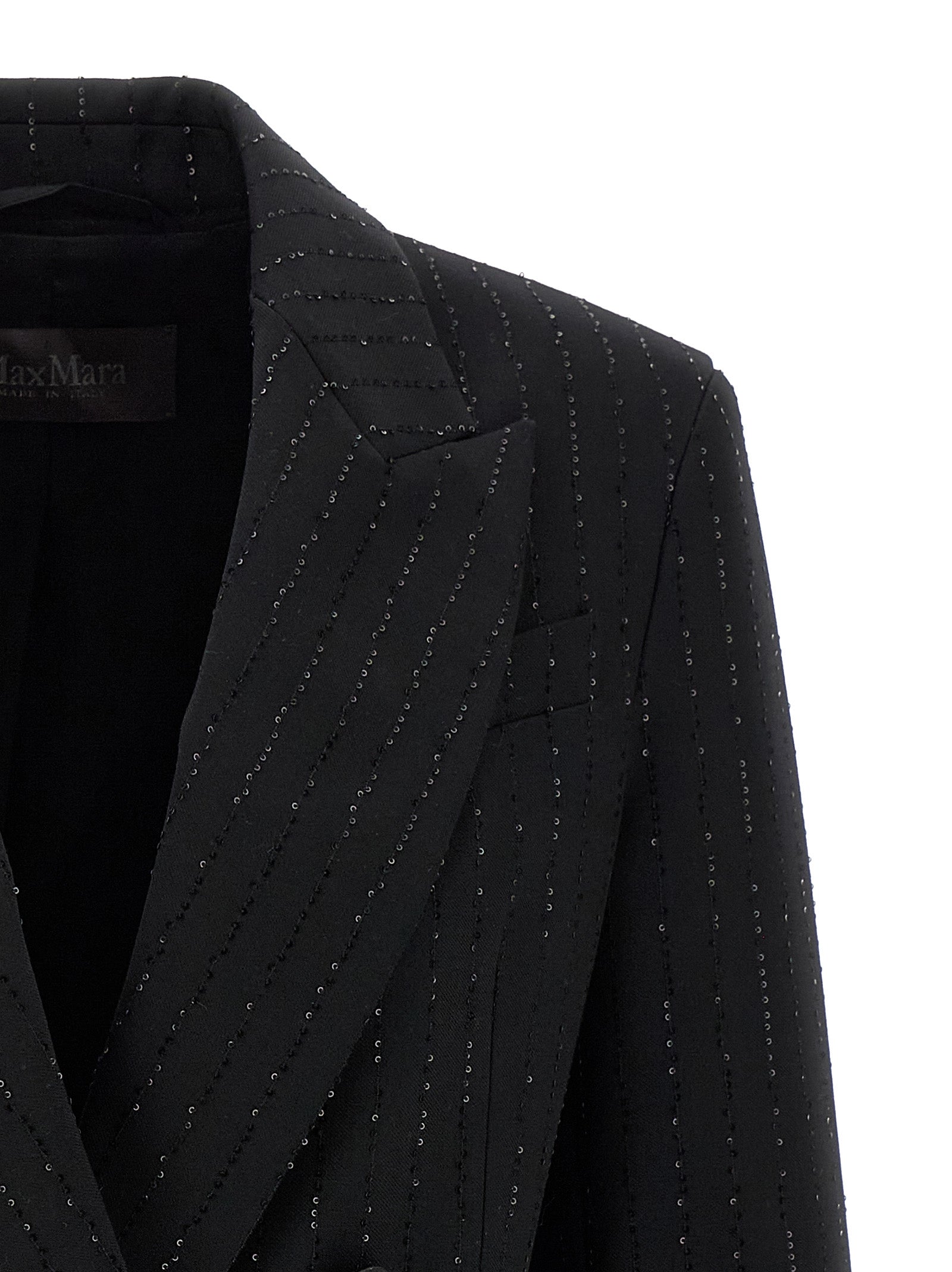 Max Mara Black Virgin Wool Women's Blazer
