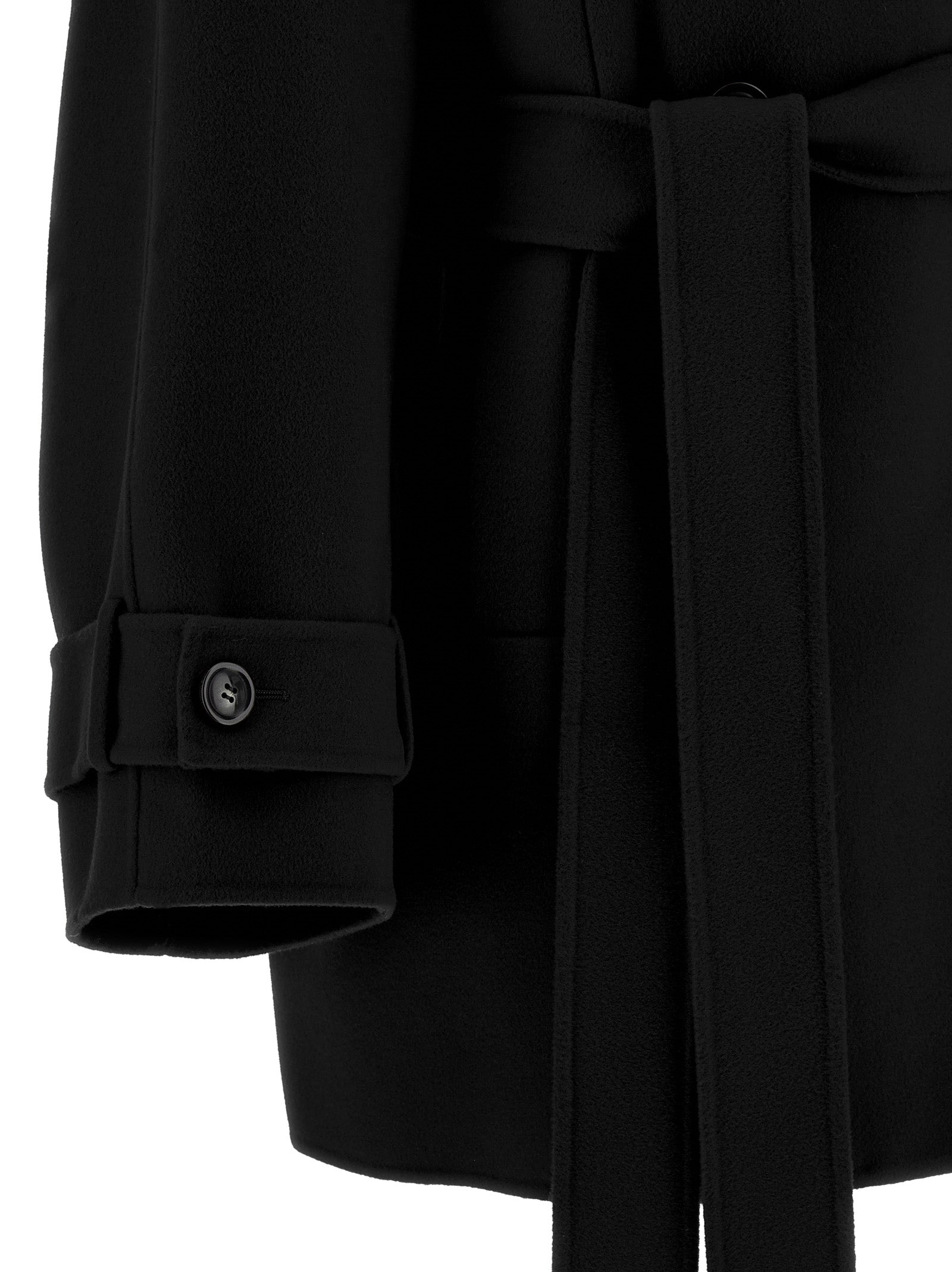 Sportmax Black Virgin Wool Women's Coat