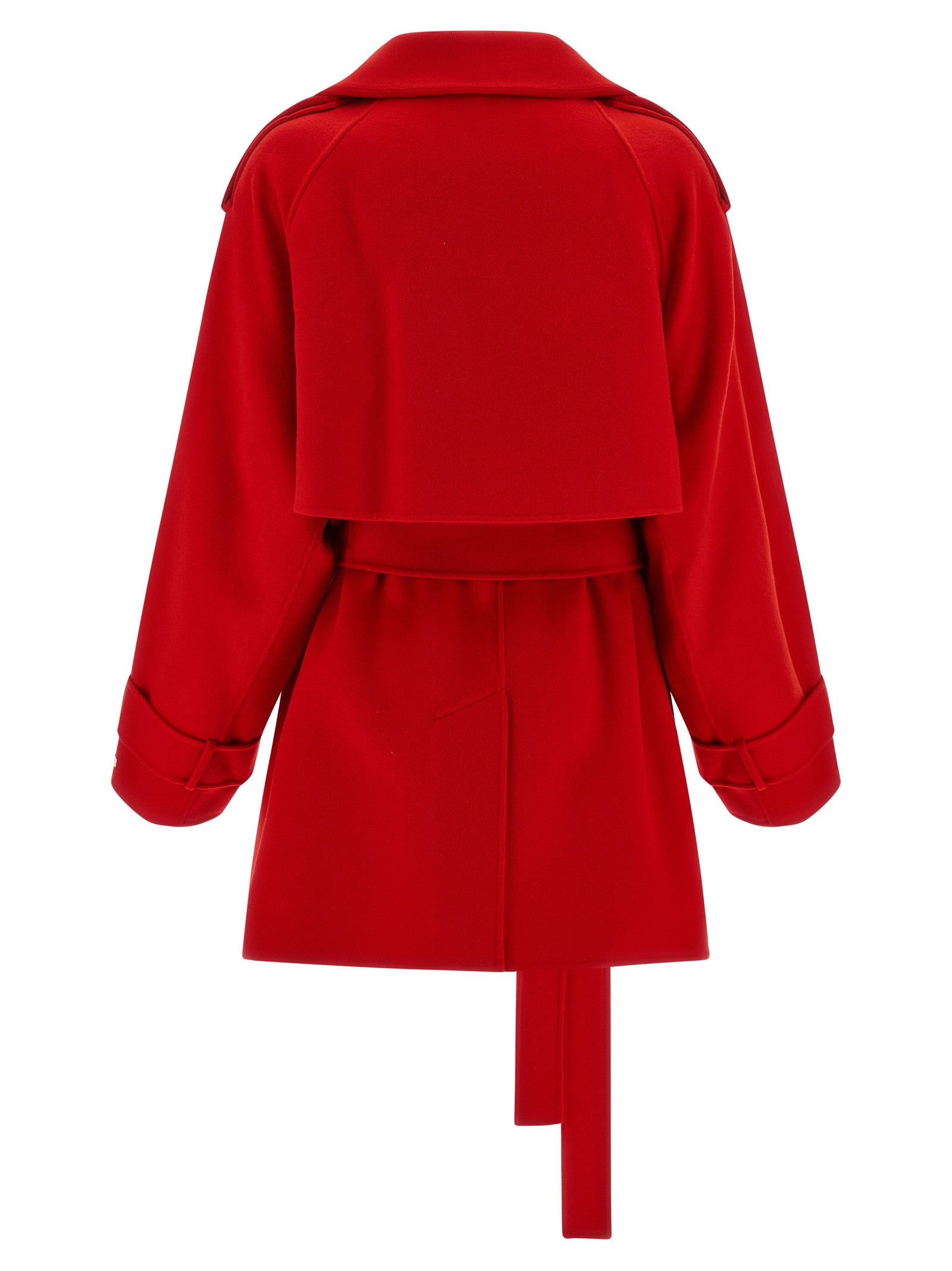 Sportmax Red Virgin Wool Women's Coat
