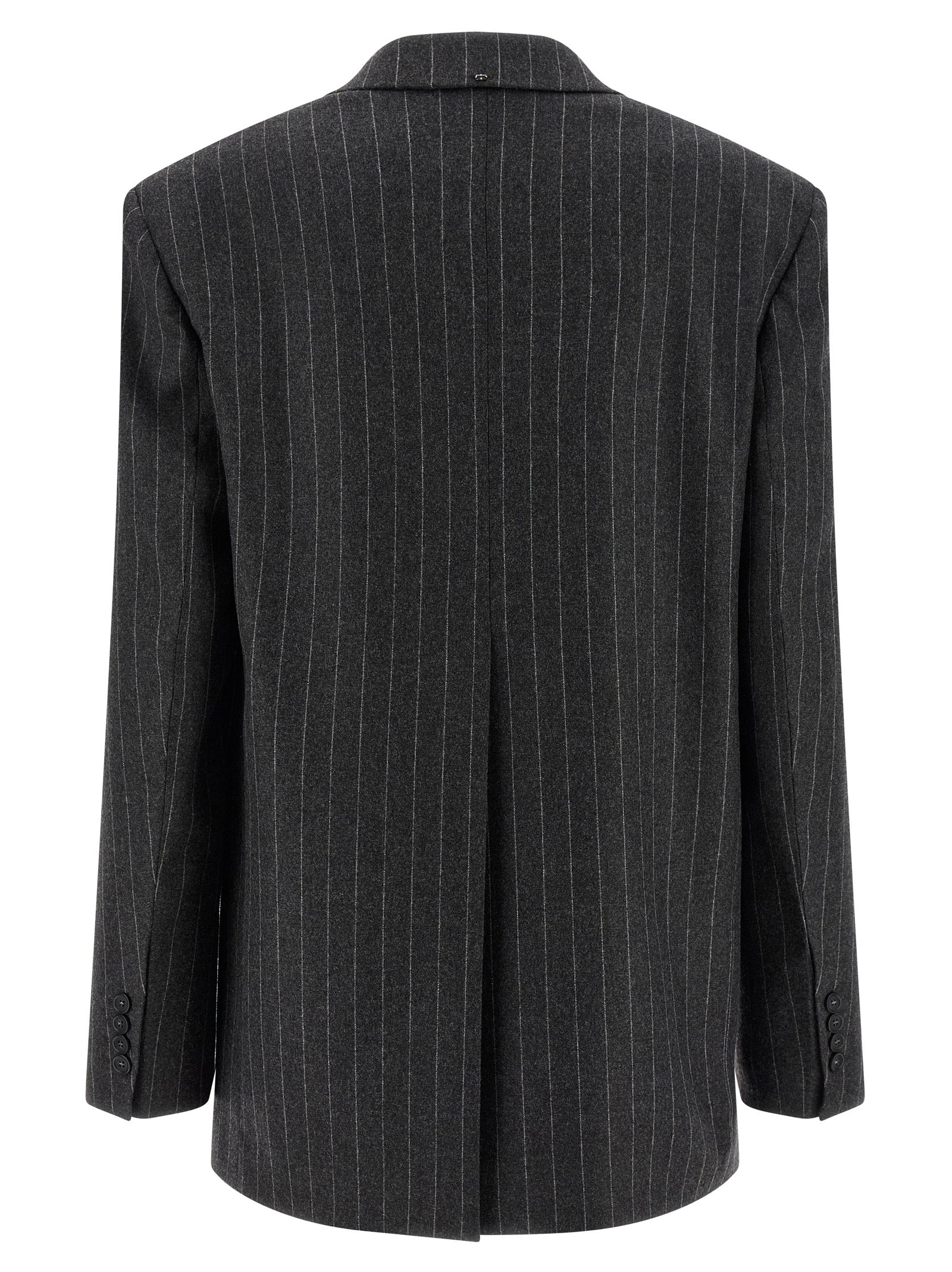 Sportmax Gray Virgin Wool Women's Blazer
