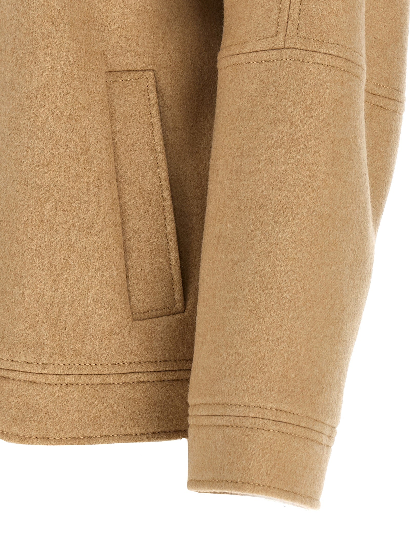 Max Mara Beige Cashmere Women's Bomber