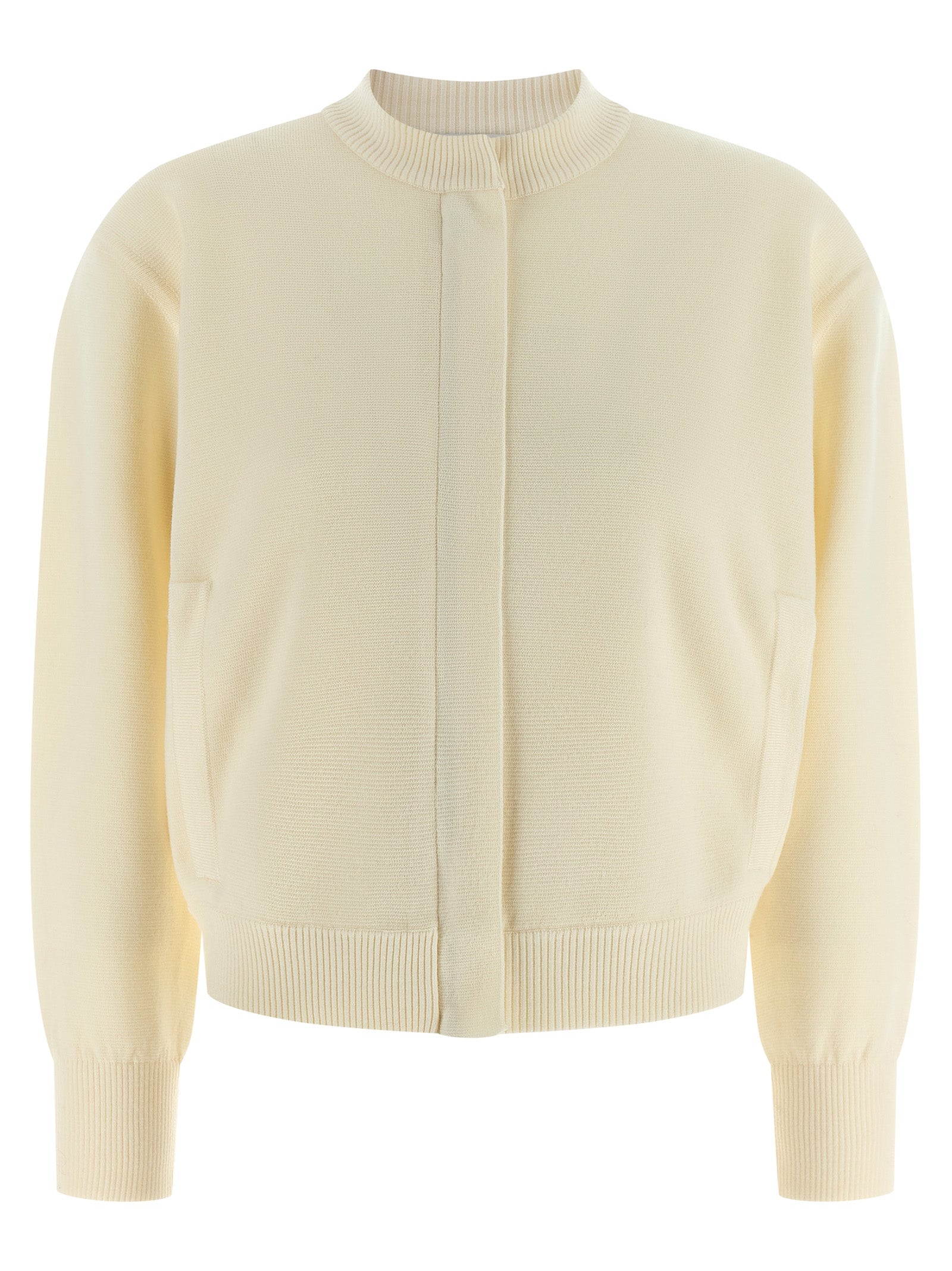 Max Mara White Virgin Wool Women's Cardigan