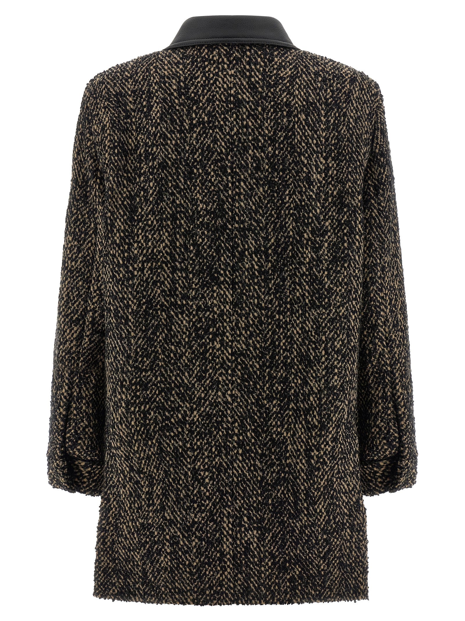Max Mara Multicolor Virgin Wool Shell Women's Jacket